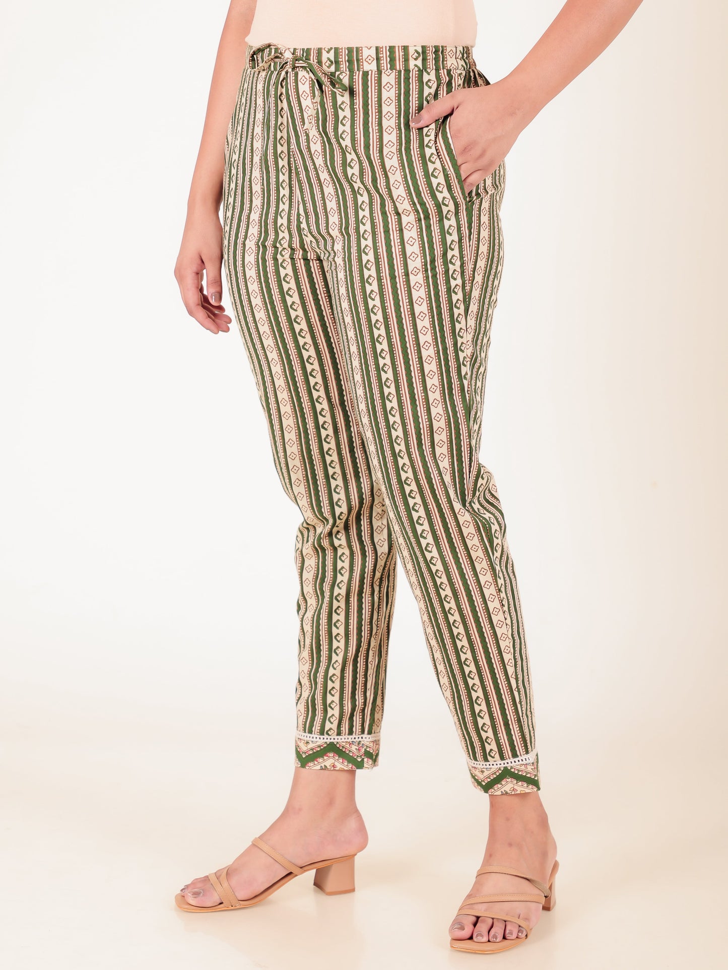 Soft Cotton Striped Pant