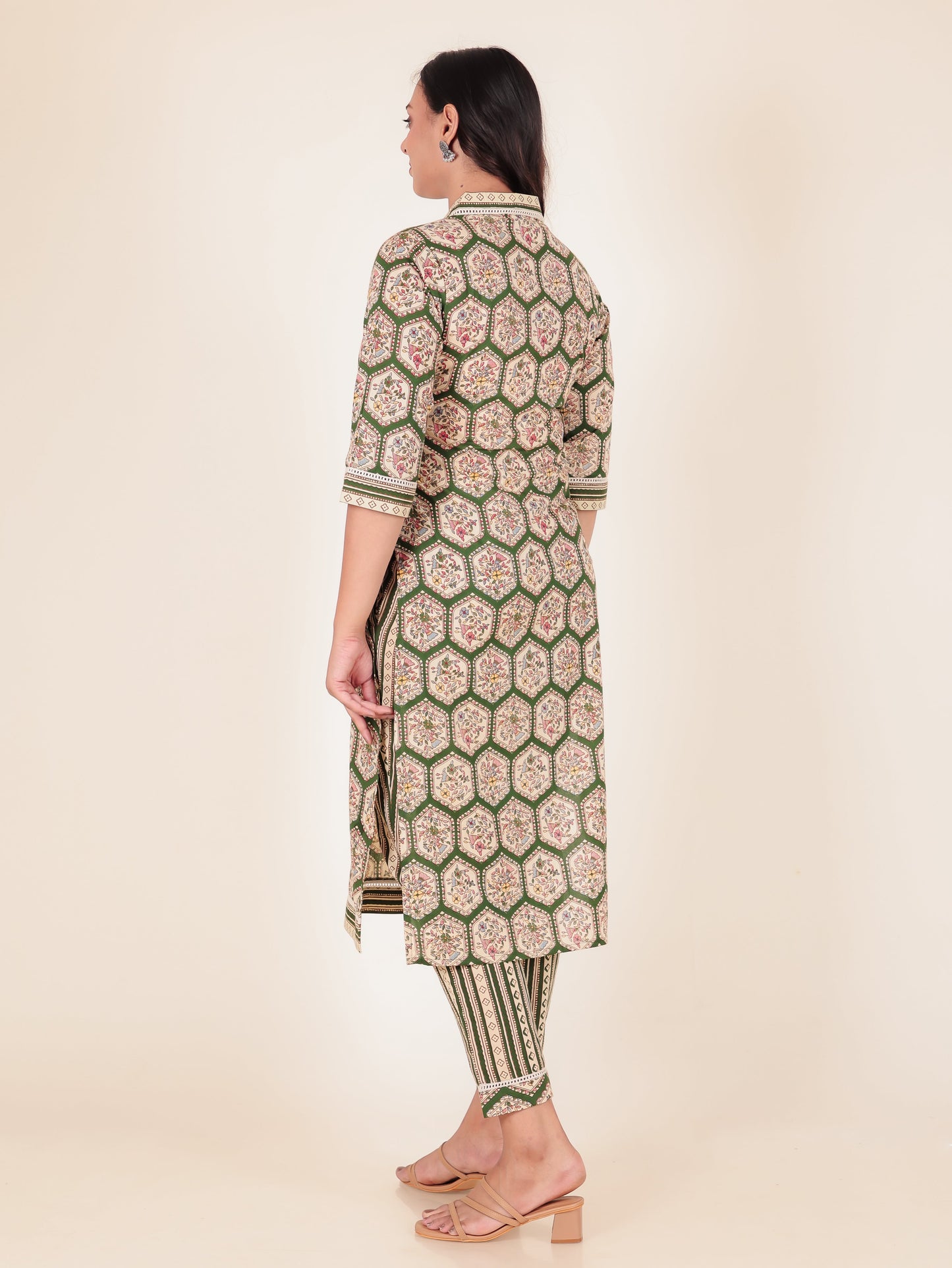 Soft Cotton Geometric Kurta