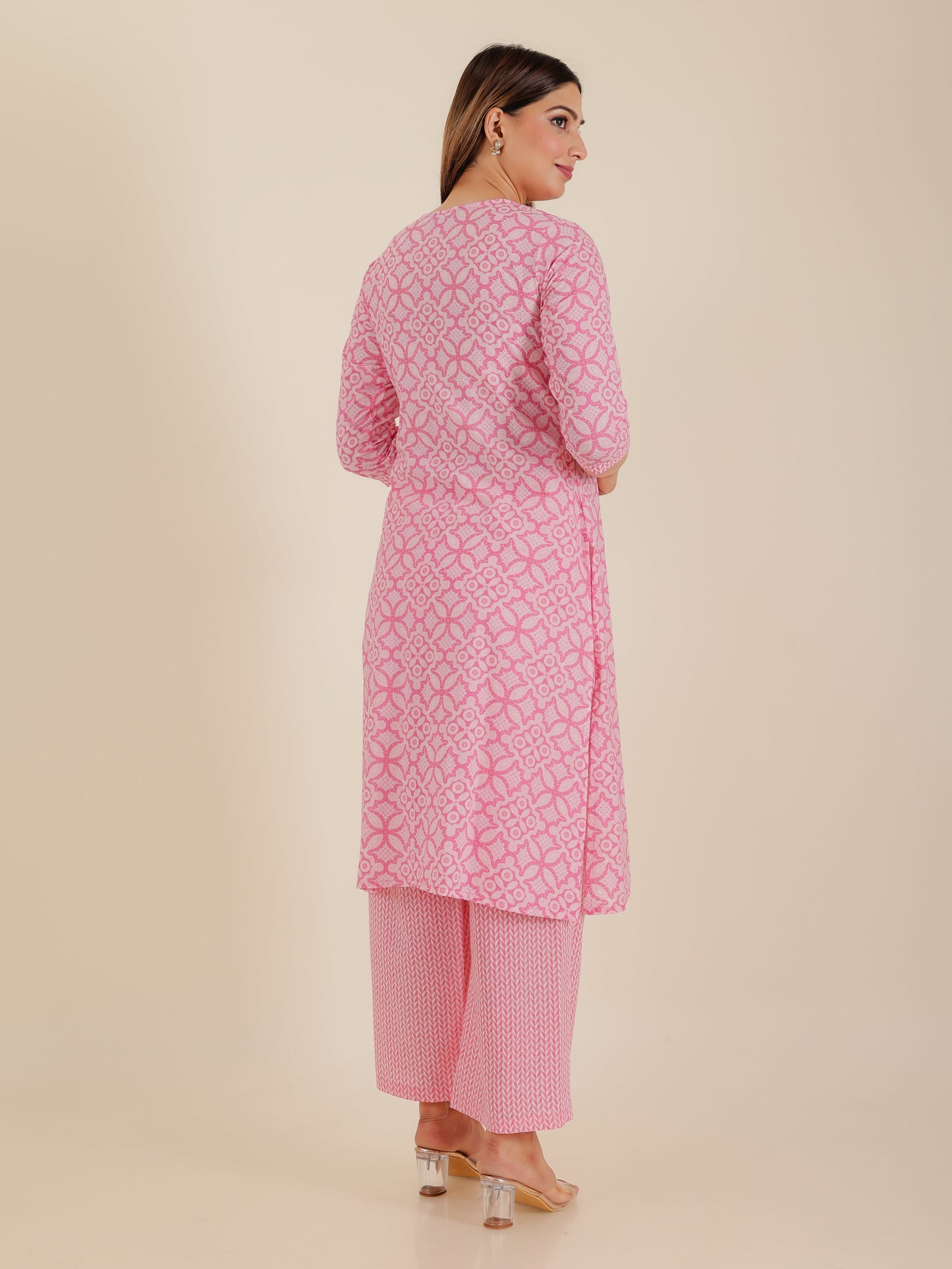 Soft Cotton Geometric Kurta