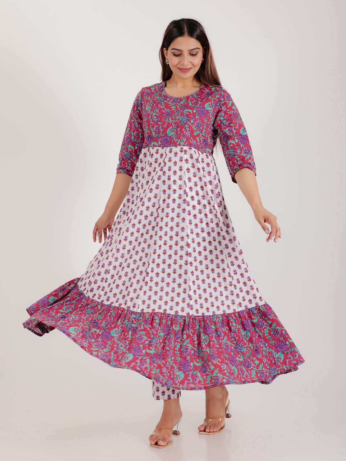 Soft Cotton Floral Kurta