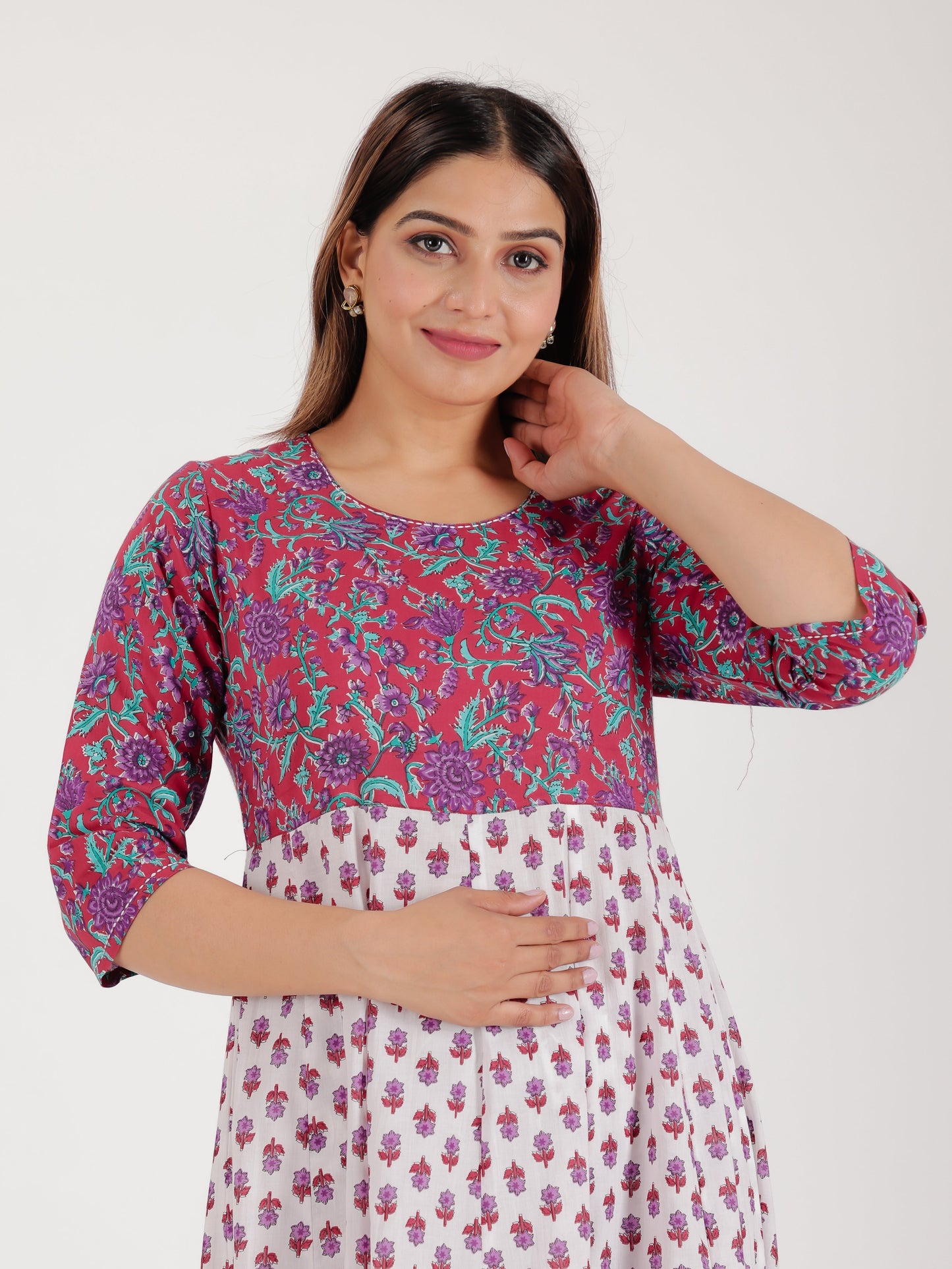 Soft Cotton Floral Kurta