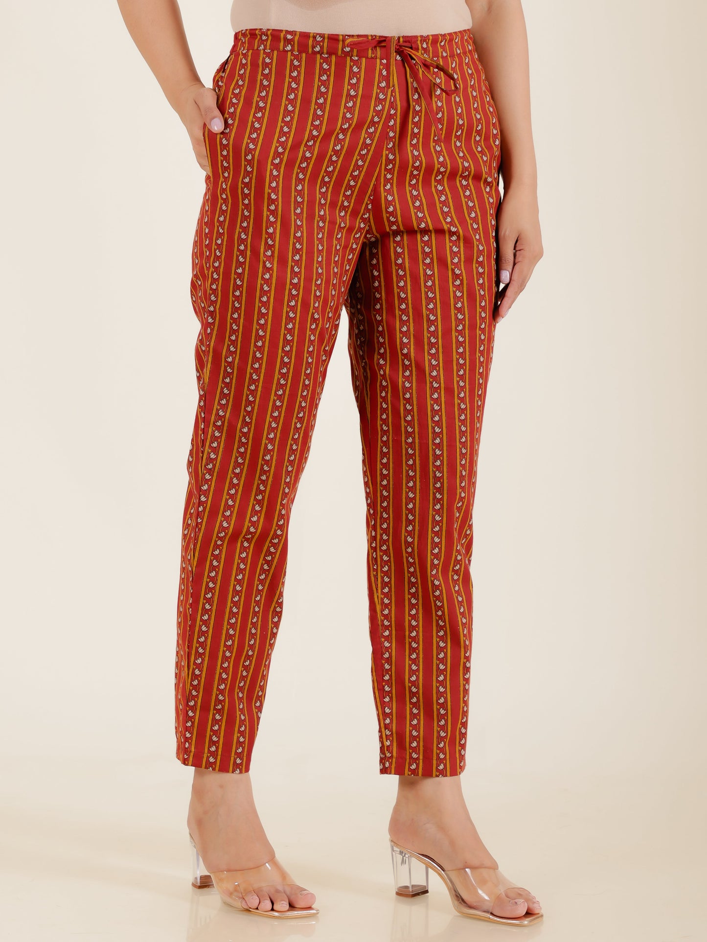 Soft Cotton Striped Pant