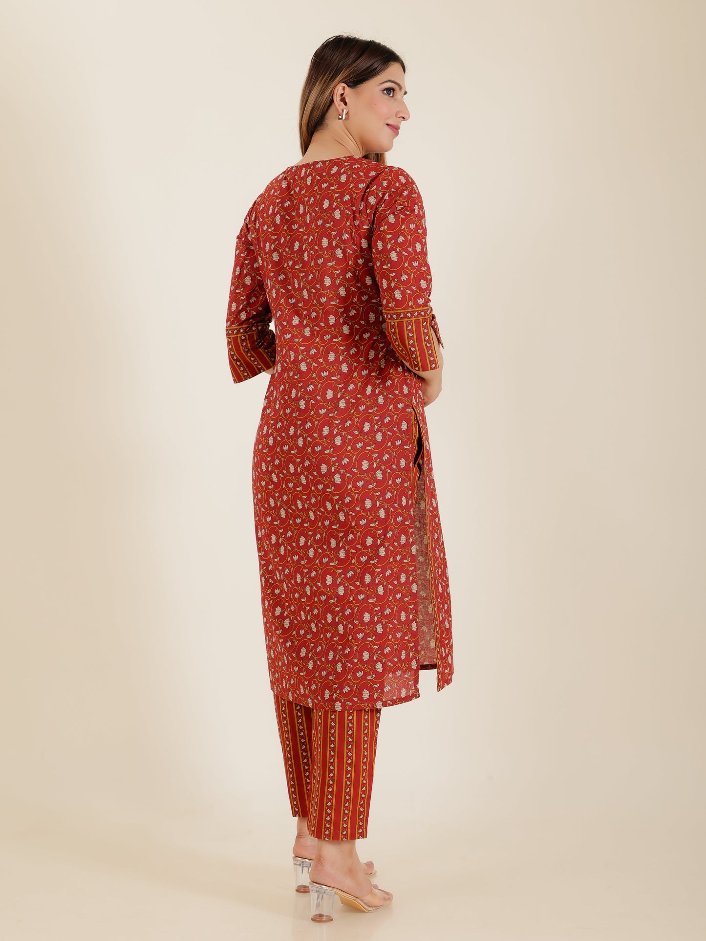 Soft Cotton Floral Kurta