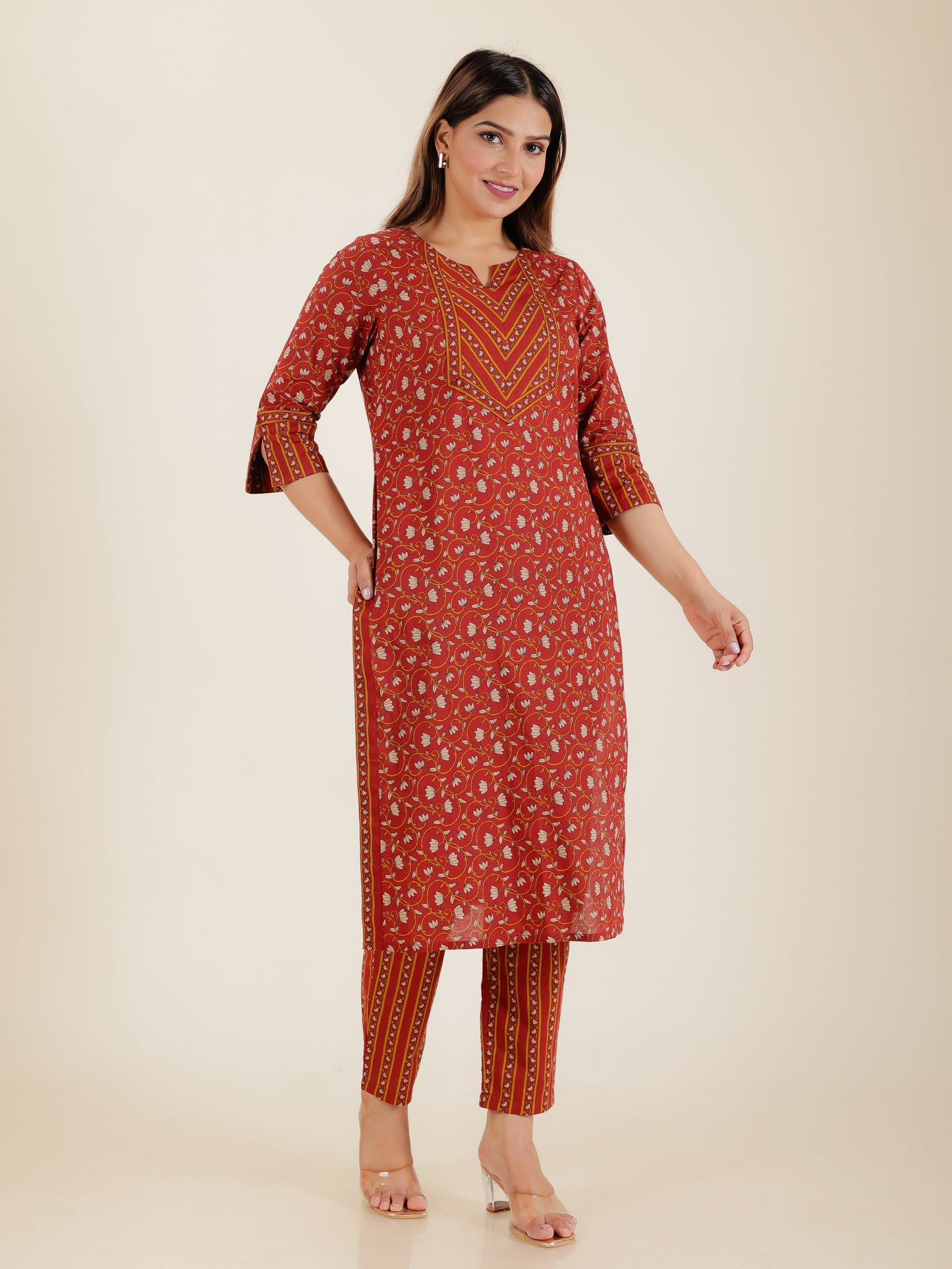 Soft Cotton Floral Kurta