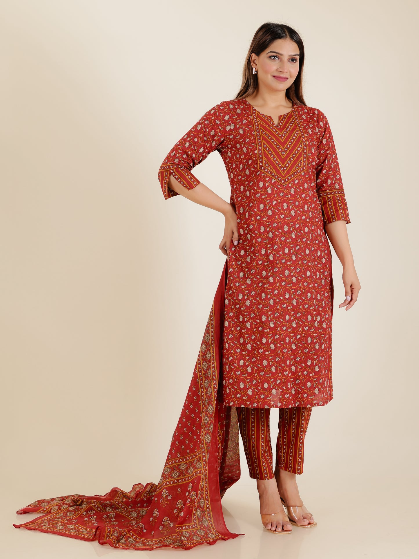 Soft Cotton Floral Kurta