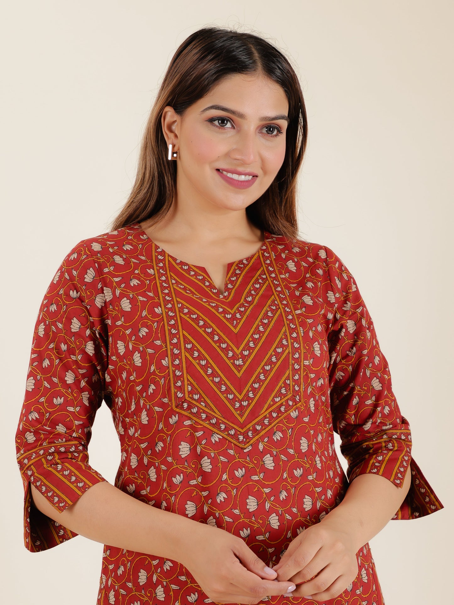 Soft Cotton Floral Kurta