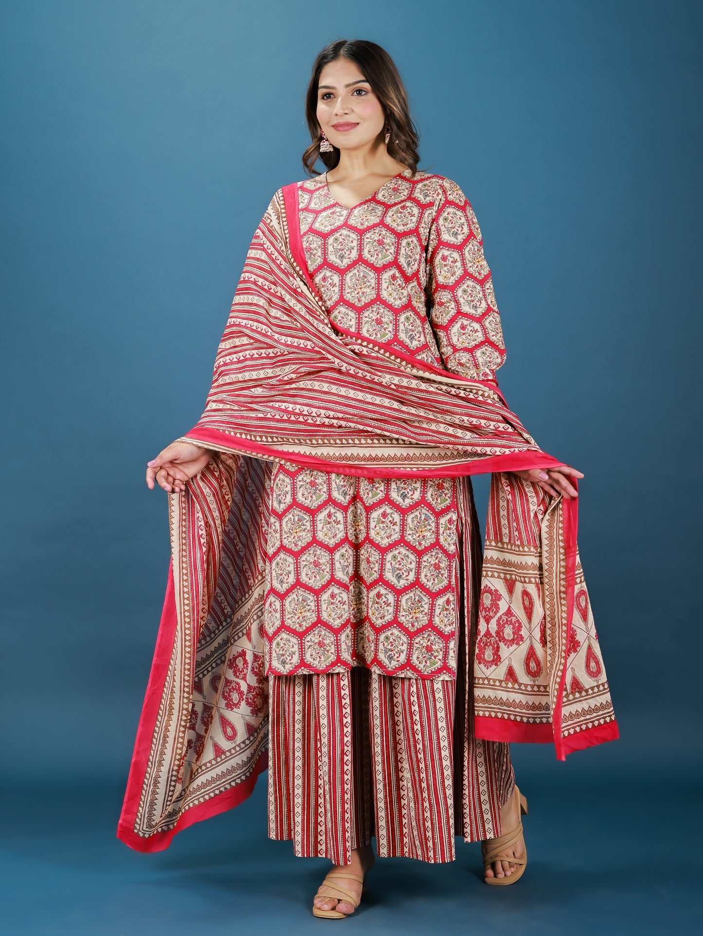 Soft Cotton Geometric Kurta