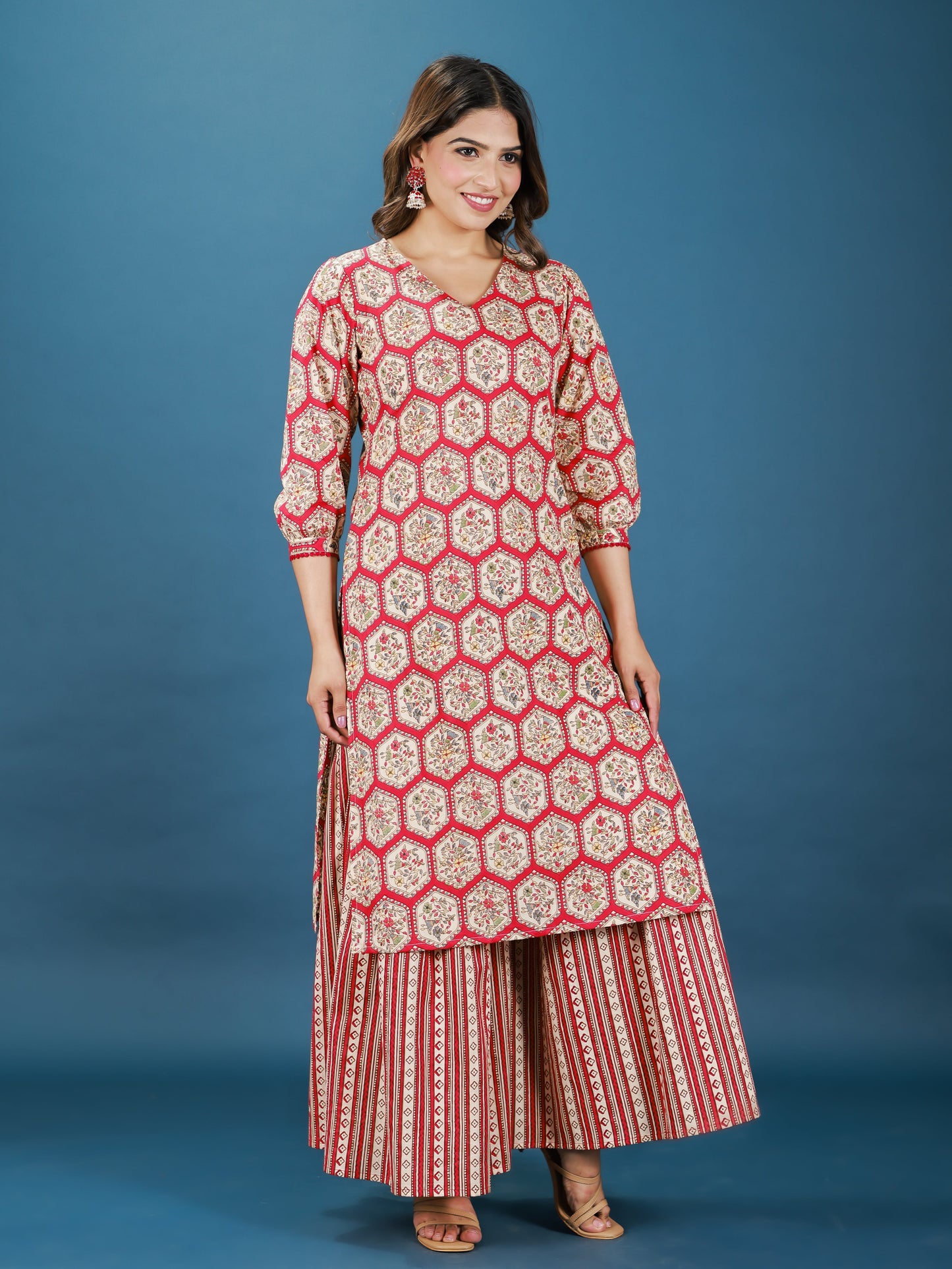 Soft Cotton Geometric Kurta