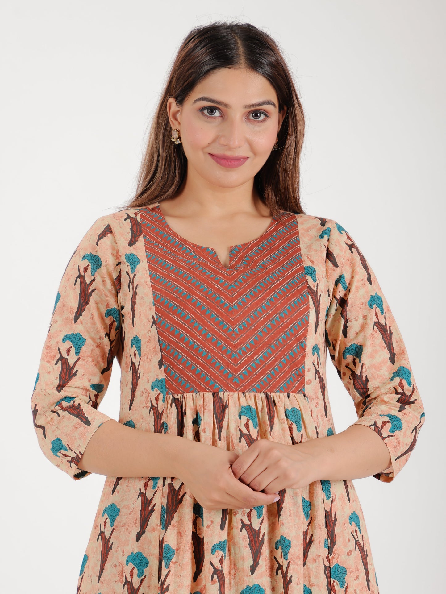 Soft Cotton Floral Kurta