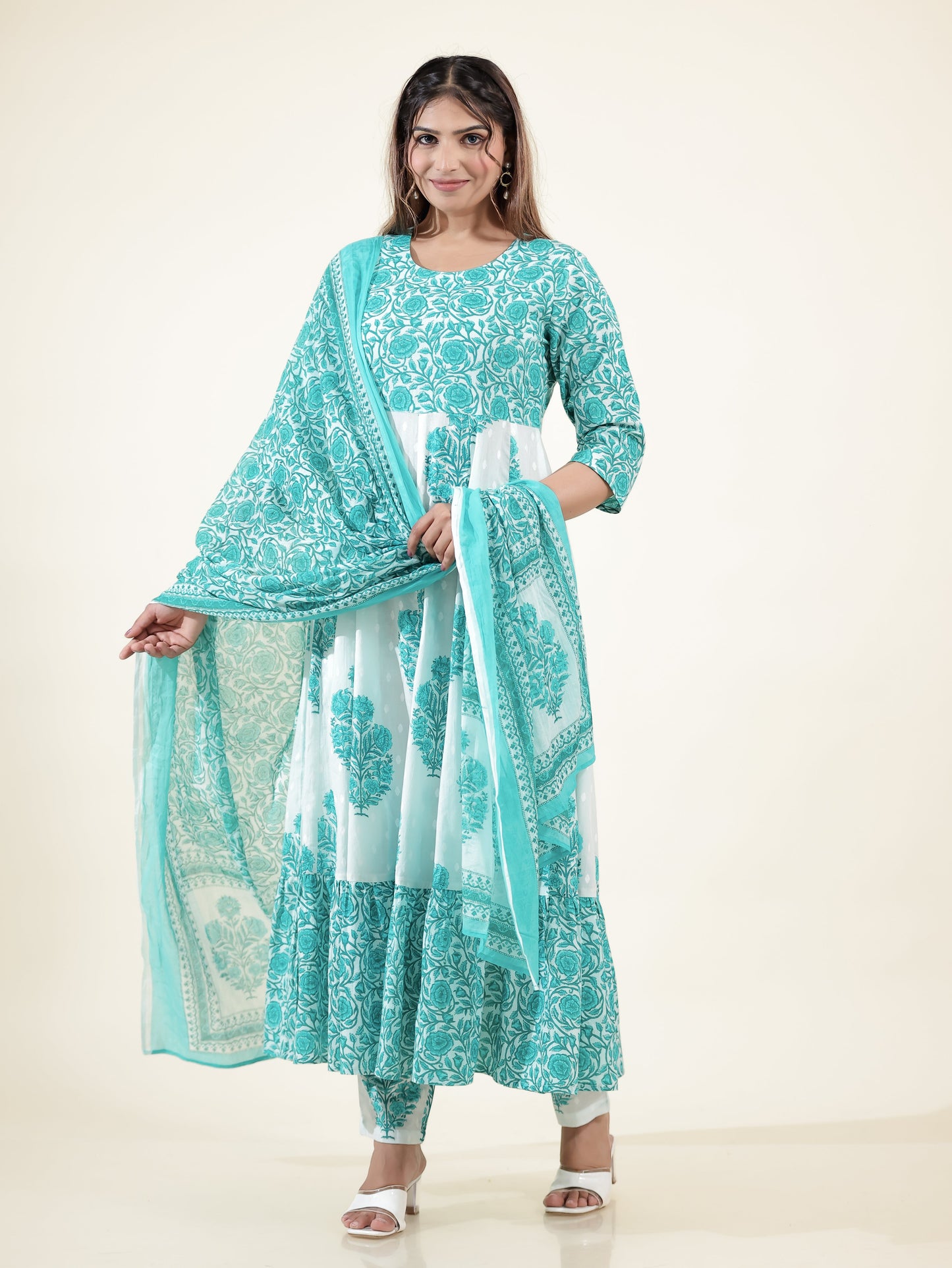 Voile Cotton Floral Dupatta