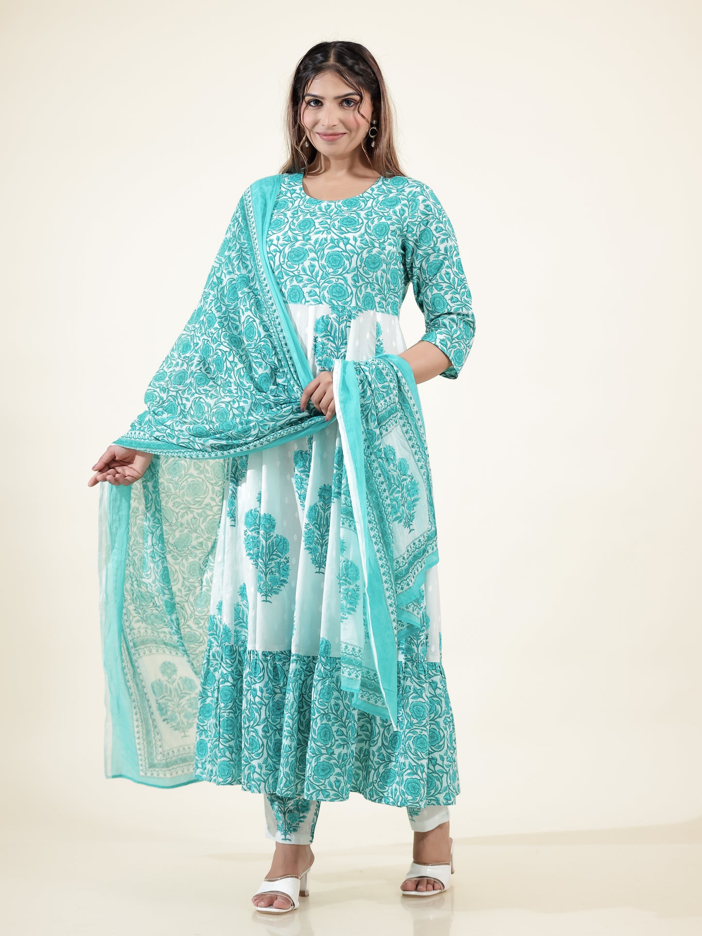 Soft Cotton Floral Kurta