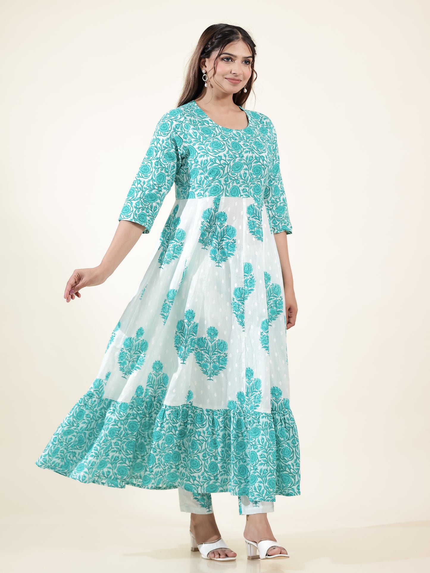 Soft Cotton Floral Kurta