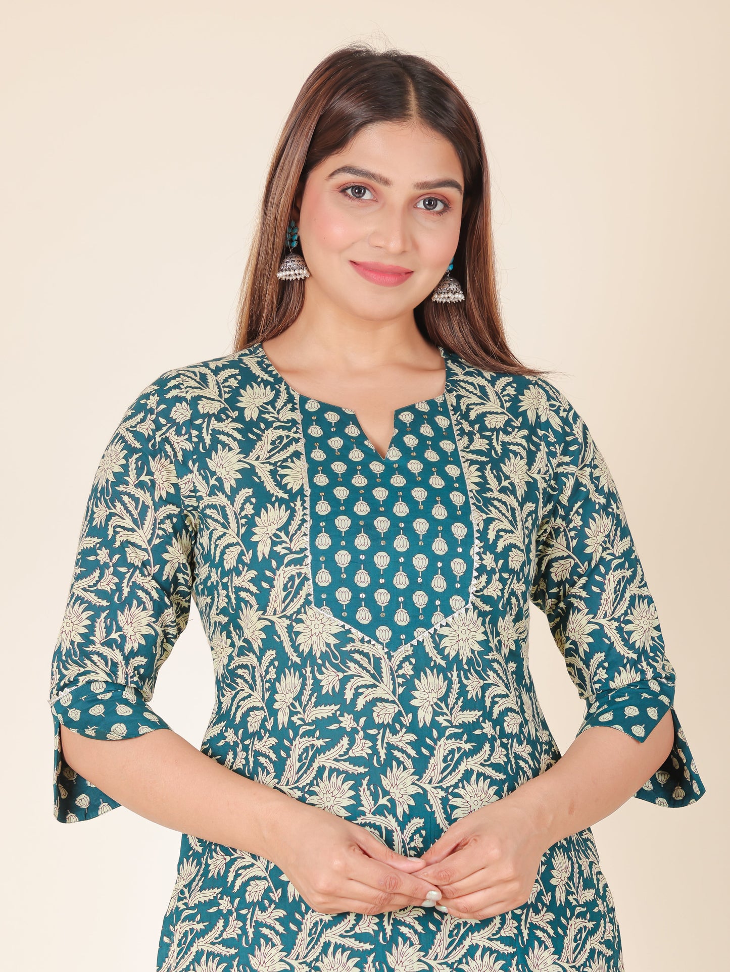 Soft Cotton Floral Kurta