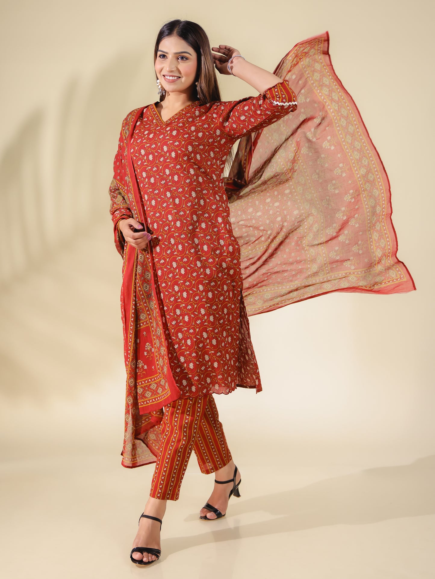 Soft Cotton Ajrakh Kurta