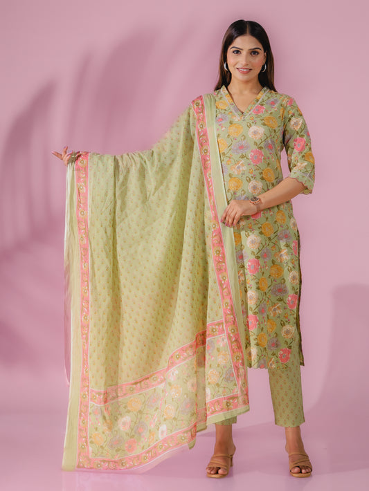 Voile Cotton Block Dupatta