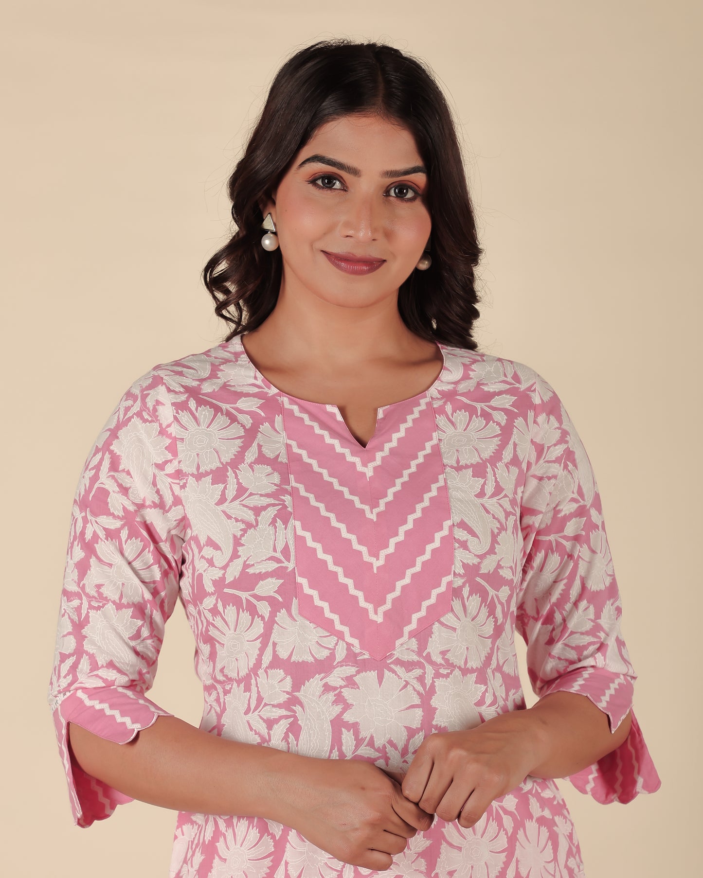 Soft Cotton Floral Kurta