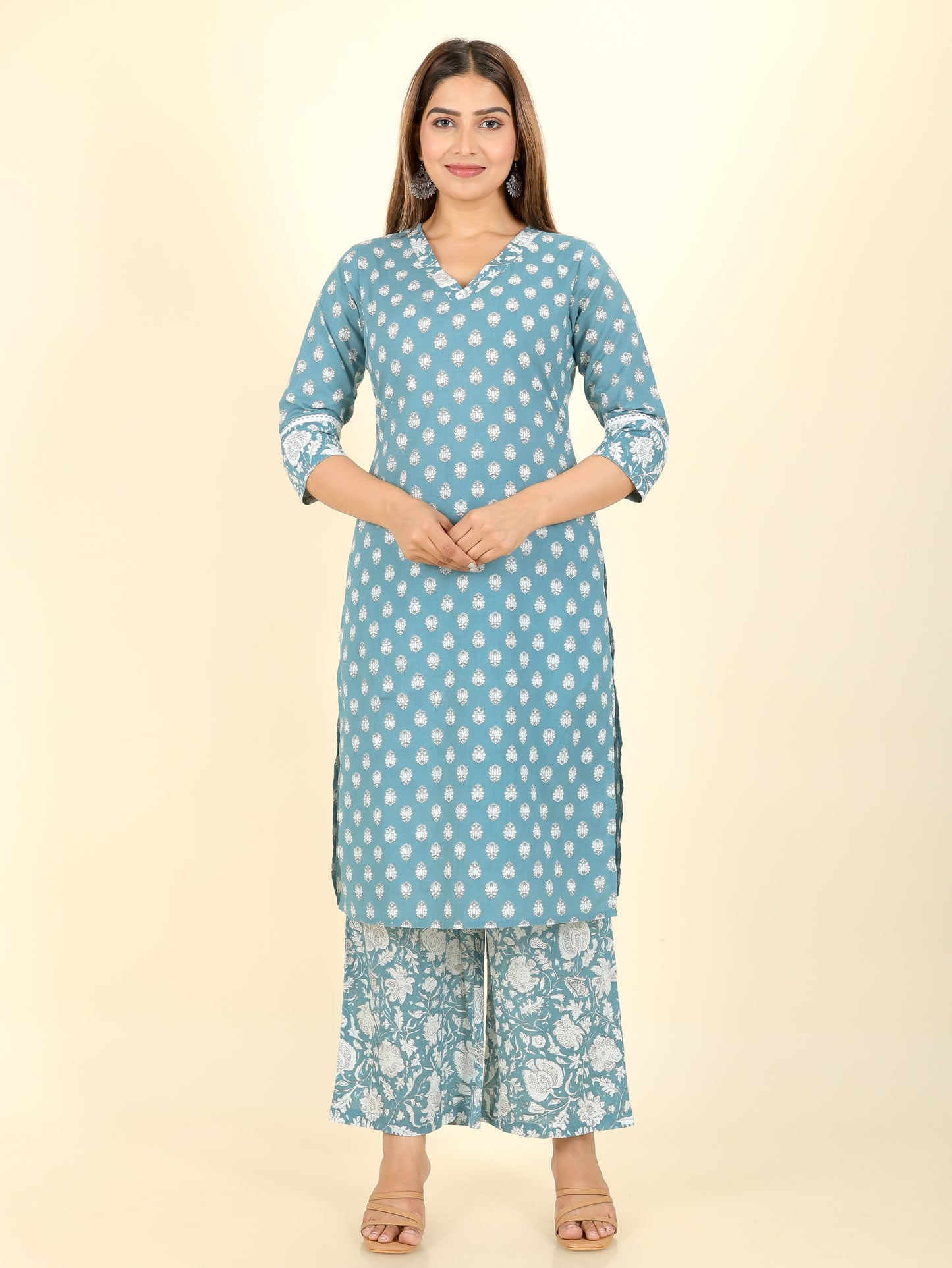 Soft Cotton Floral Kurta