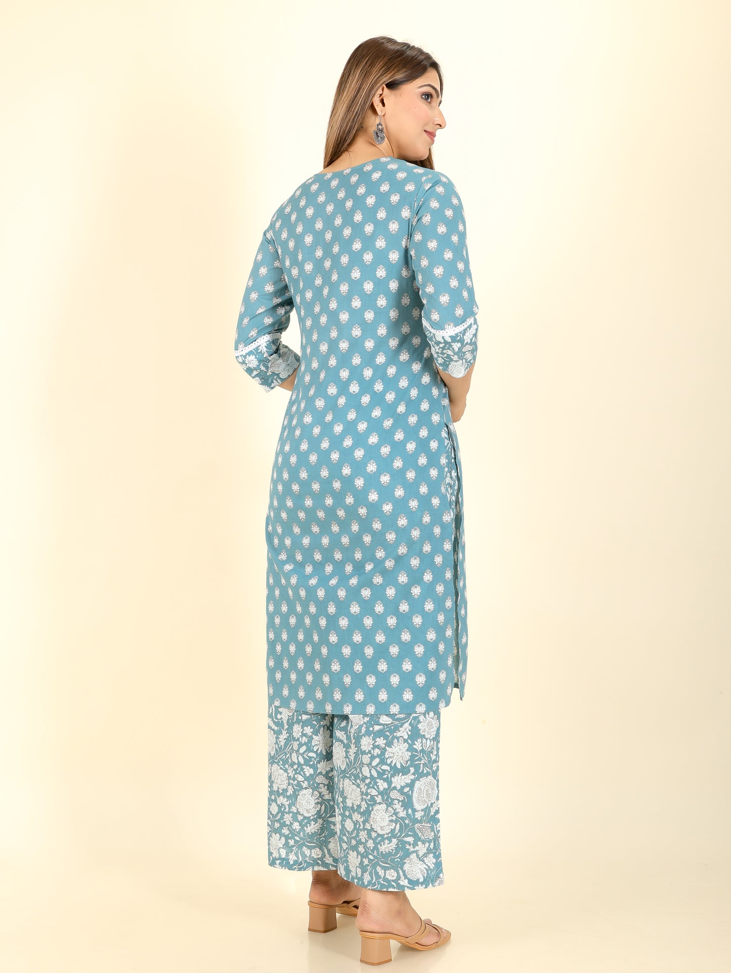 Soft Cotton Floral Kurta