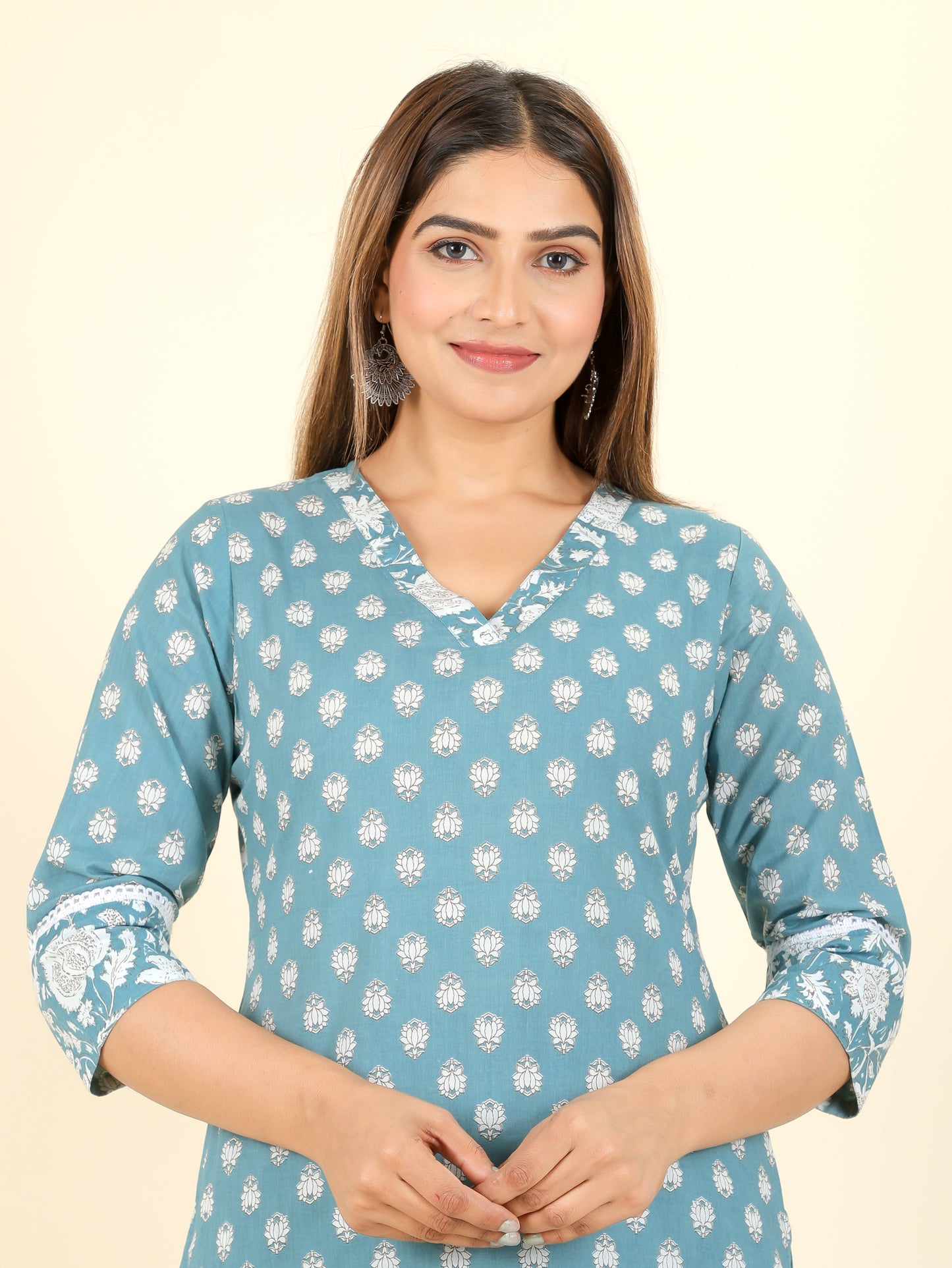 Soft Cotton Floral Kurta