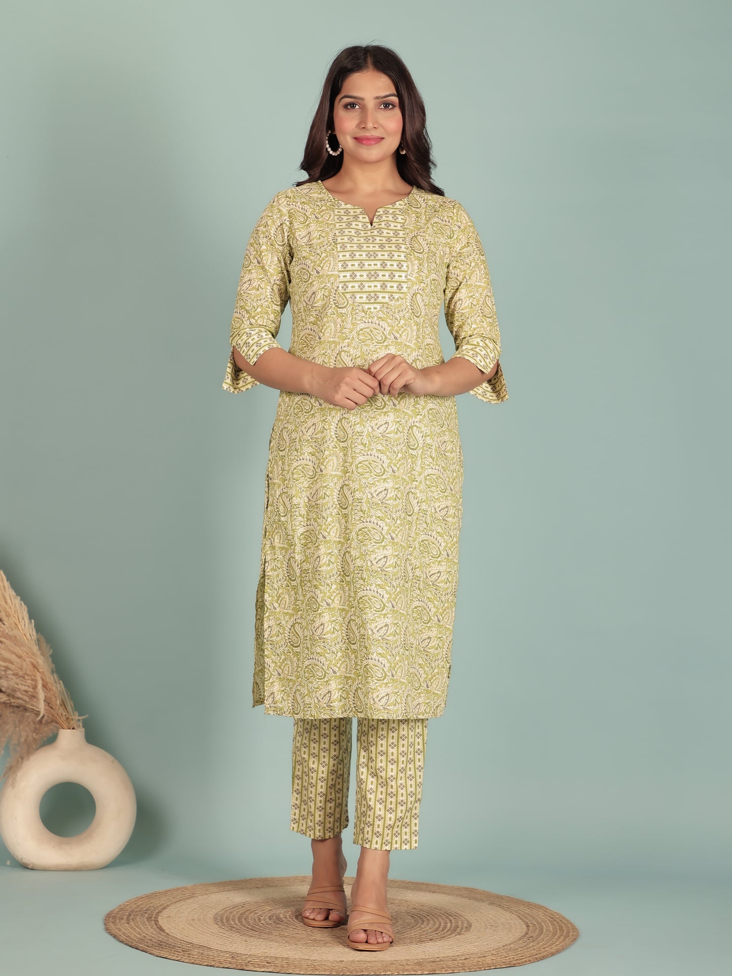 Soft Cotton Floral Kurta