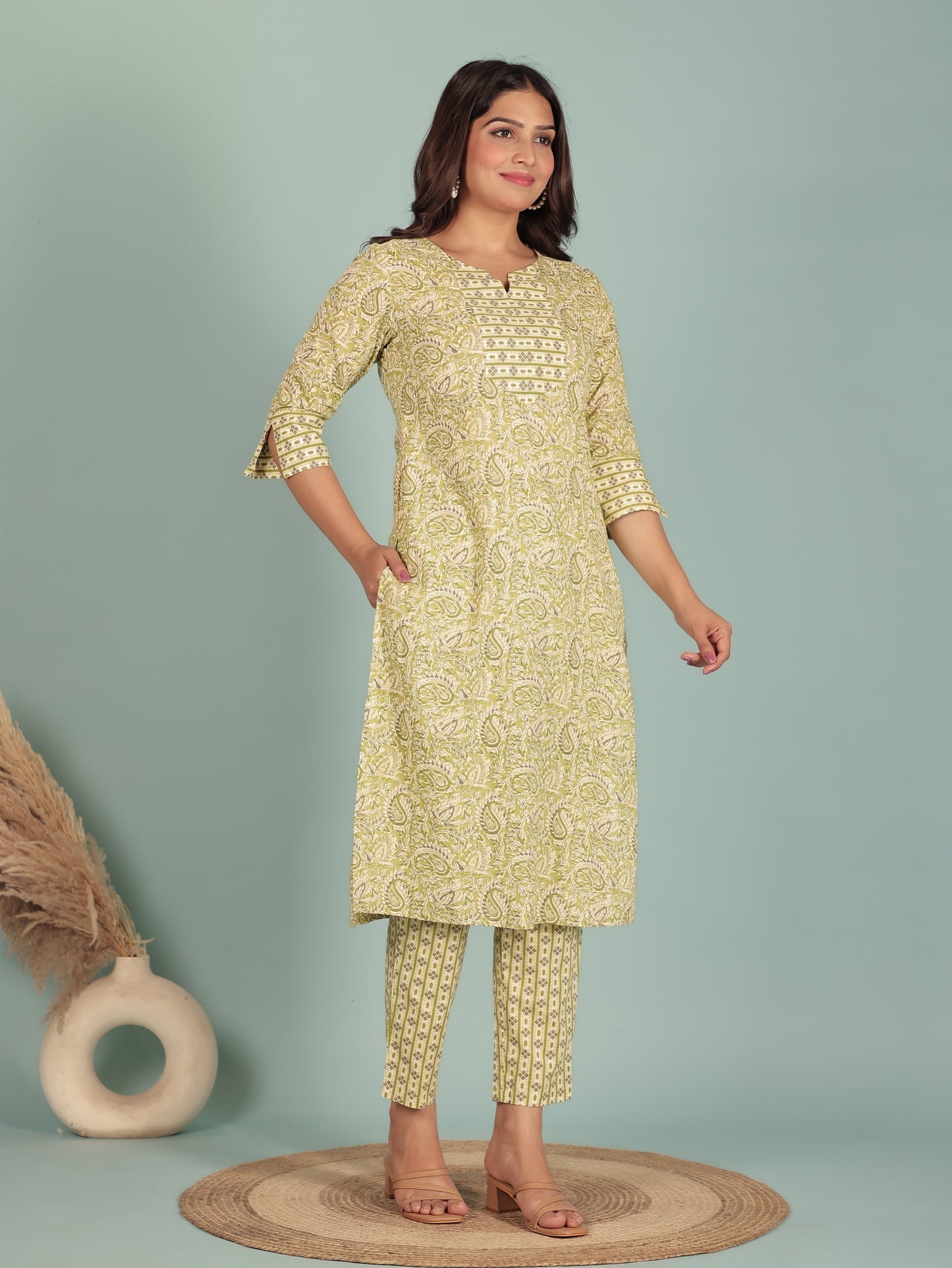 Soft Cotton Floral Kurta