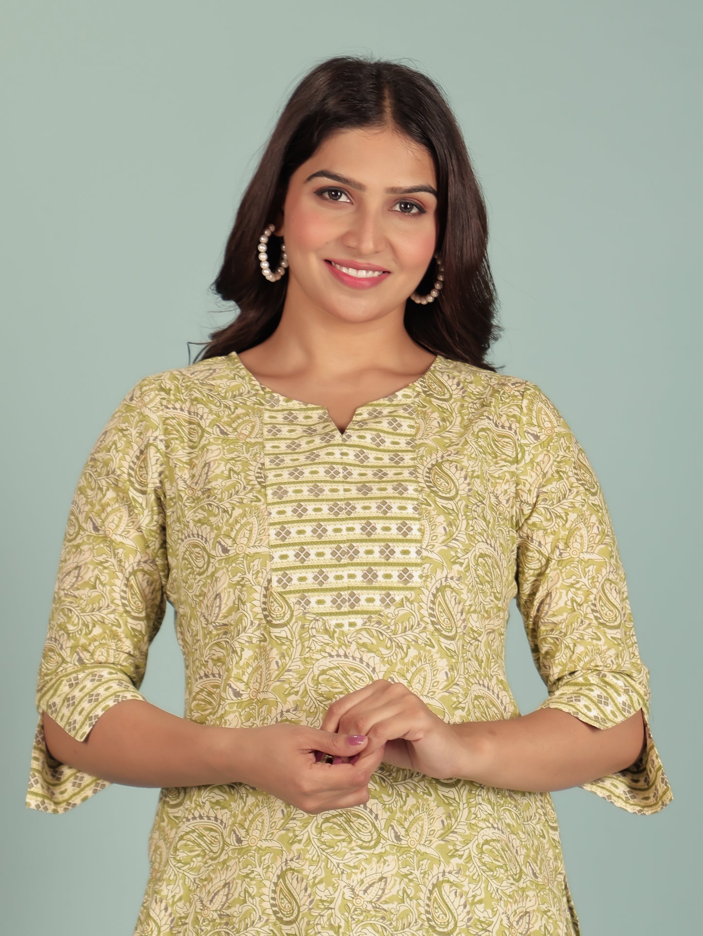 Soft Cotton Floral Kurta