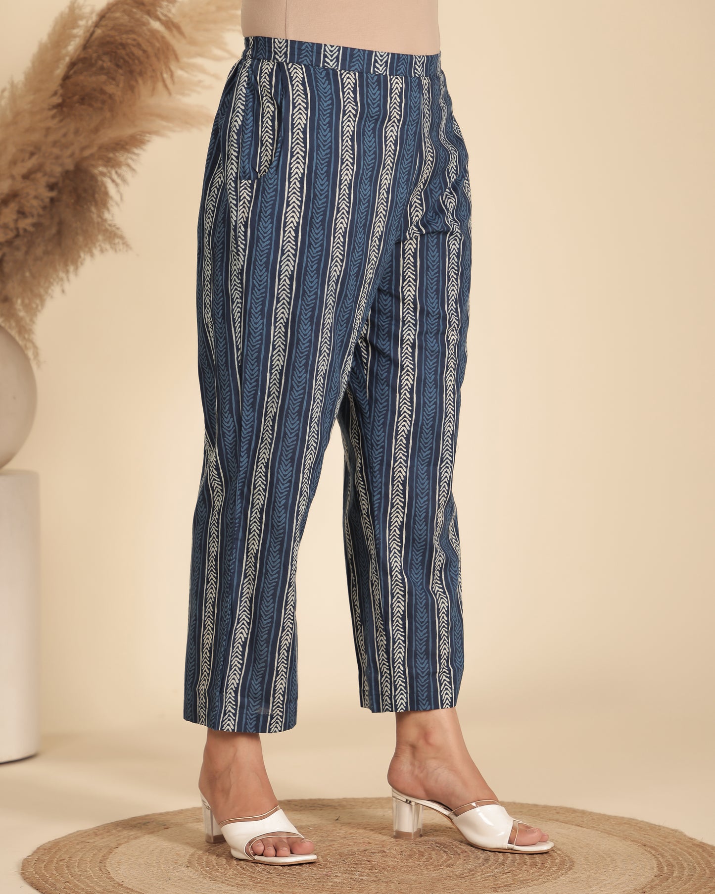 Soft Cotton Striped Pant