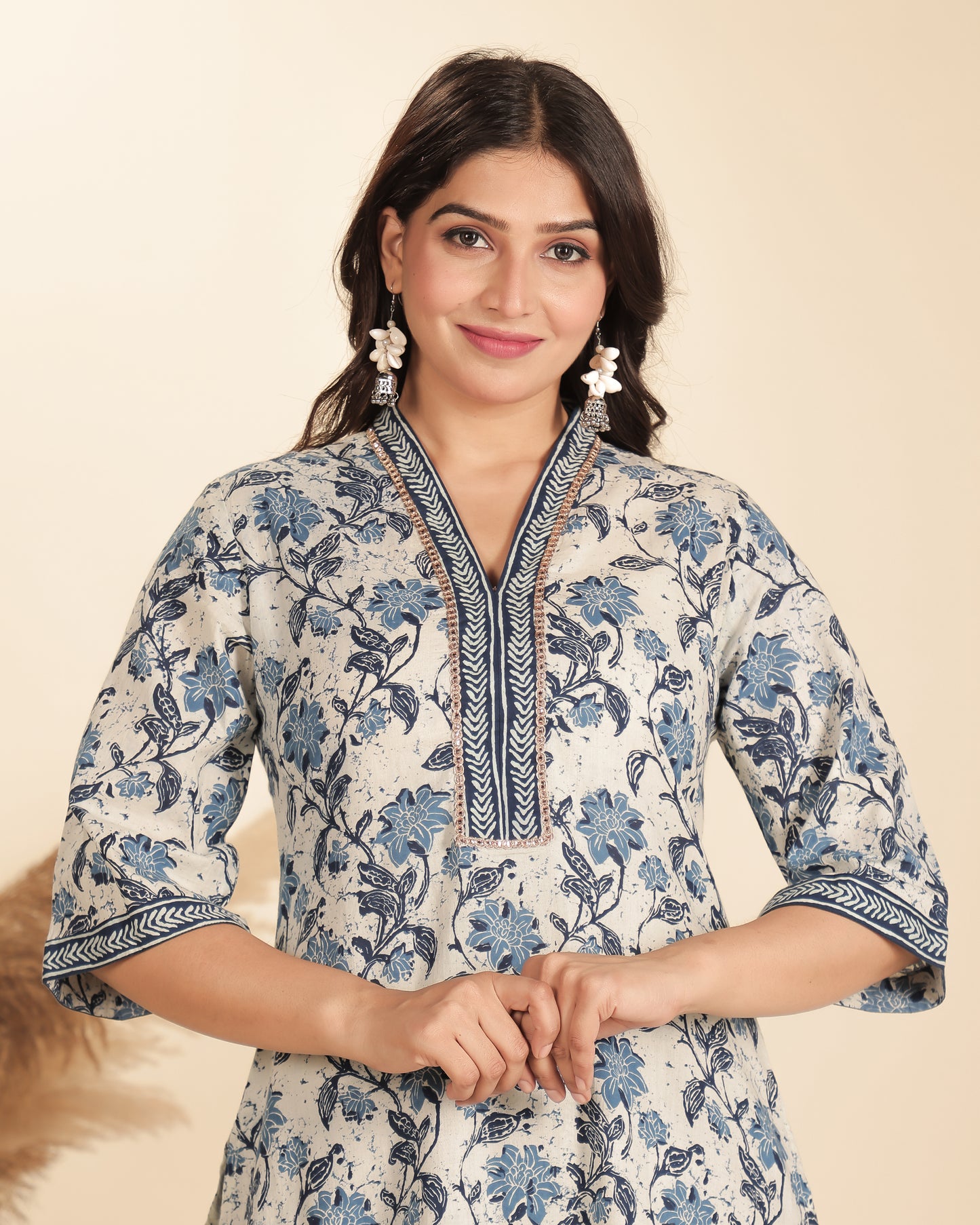 Soft Cotton Floral Kurta