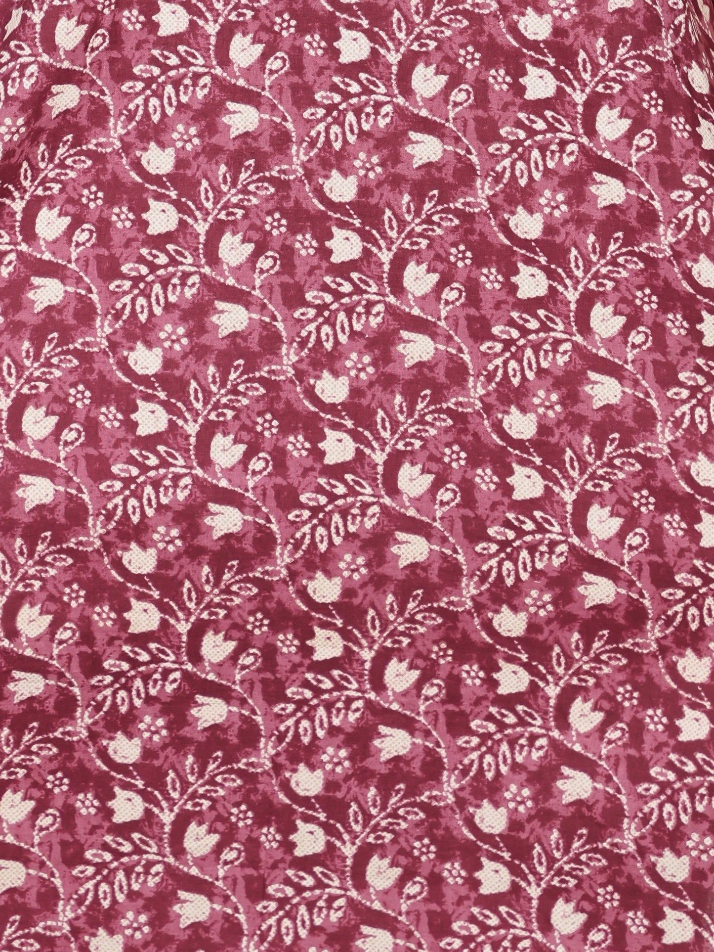 Embroidered Soft Cotton Floral Pathani Purple Kurta