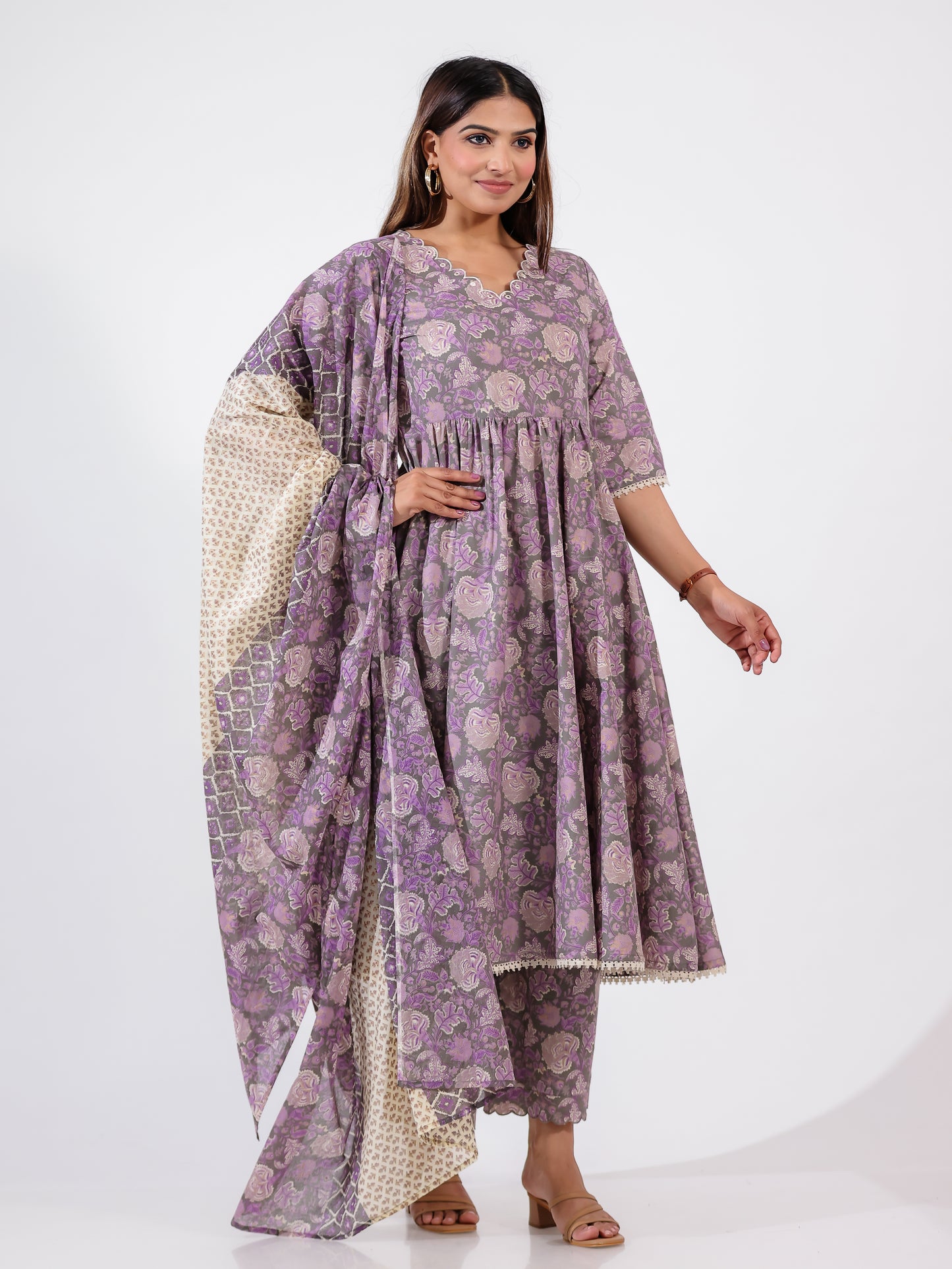 Soft Cotton Floral Kurta