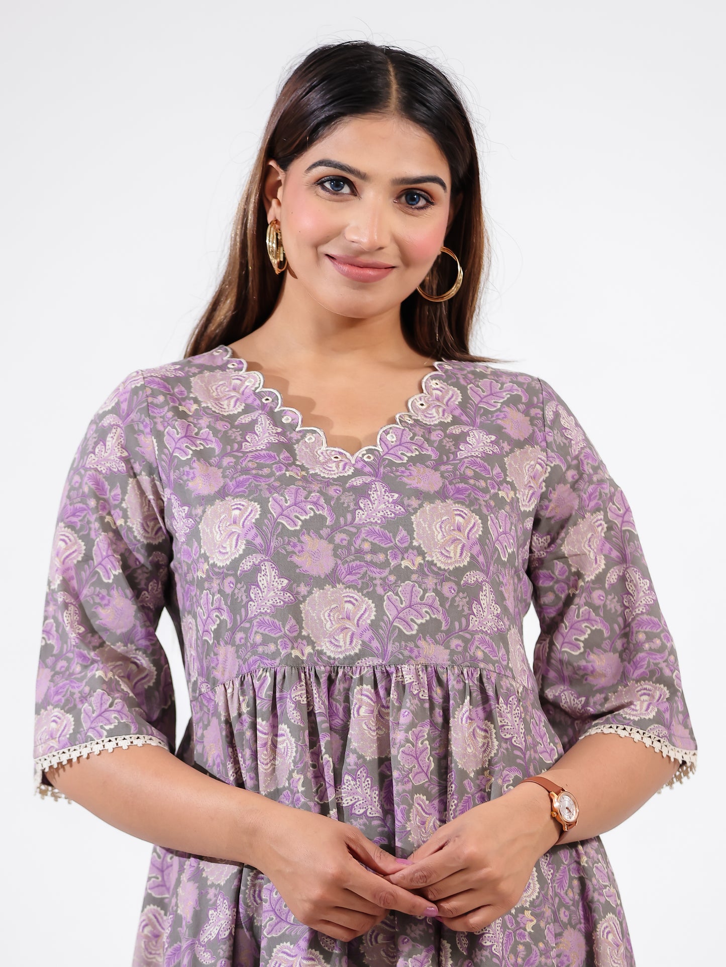 Soft Cotton Floral Kurta