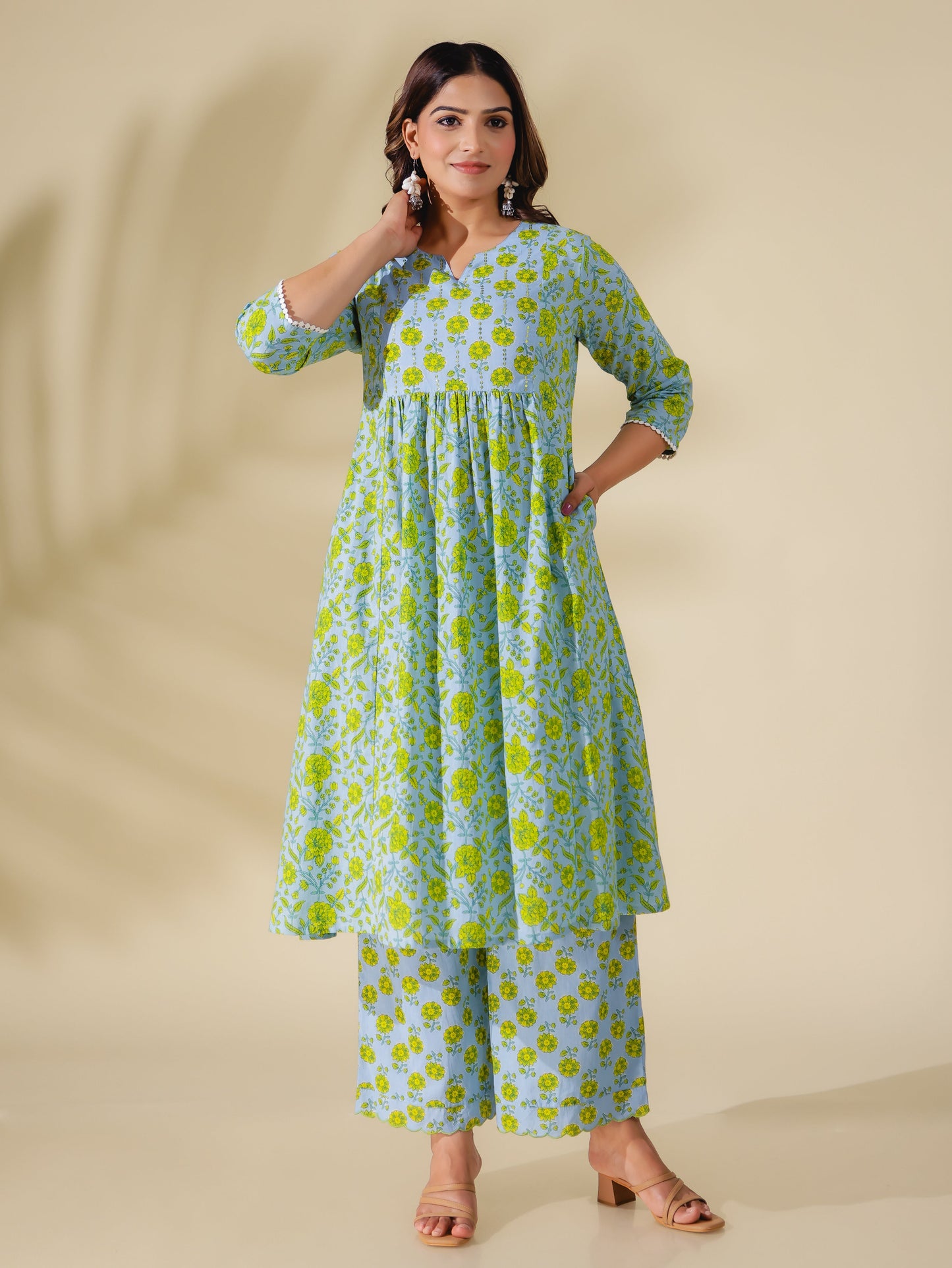 Soft Cotton Floral Kurta