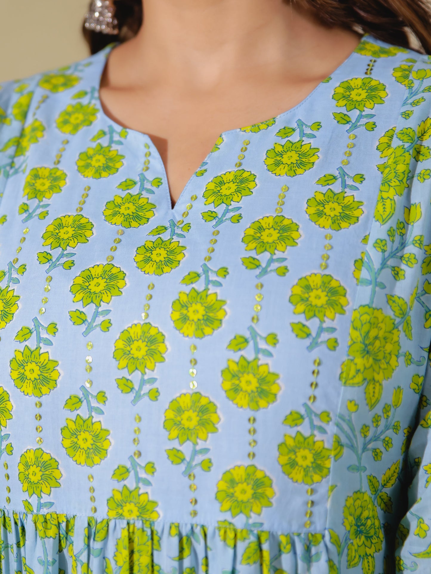 Soft Cotton Floral Kurta