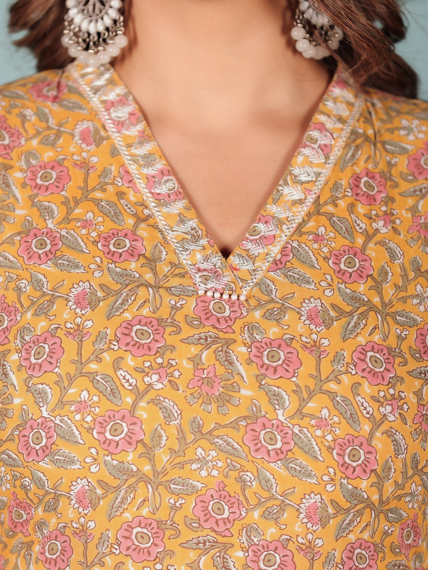 Soft Cotton Floral Kurta