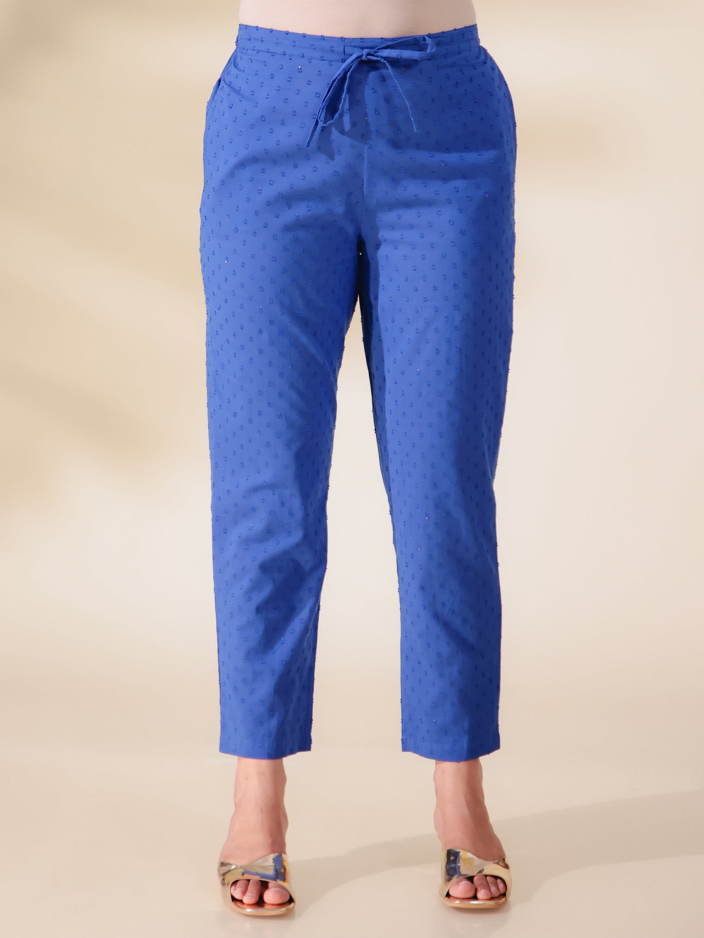 Textured Cotton Woven Design Pant