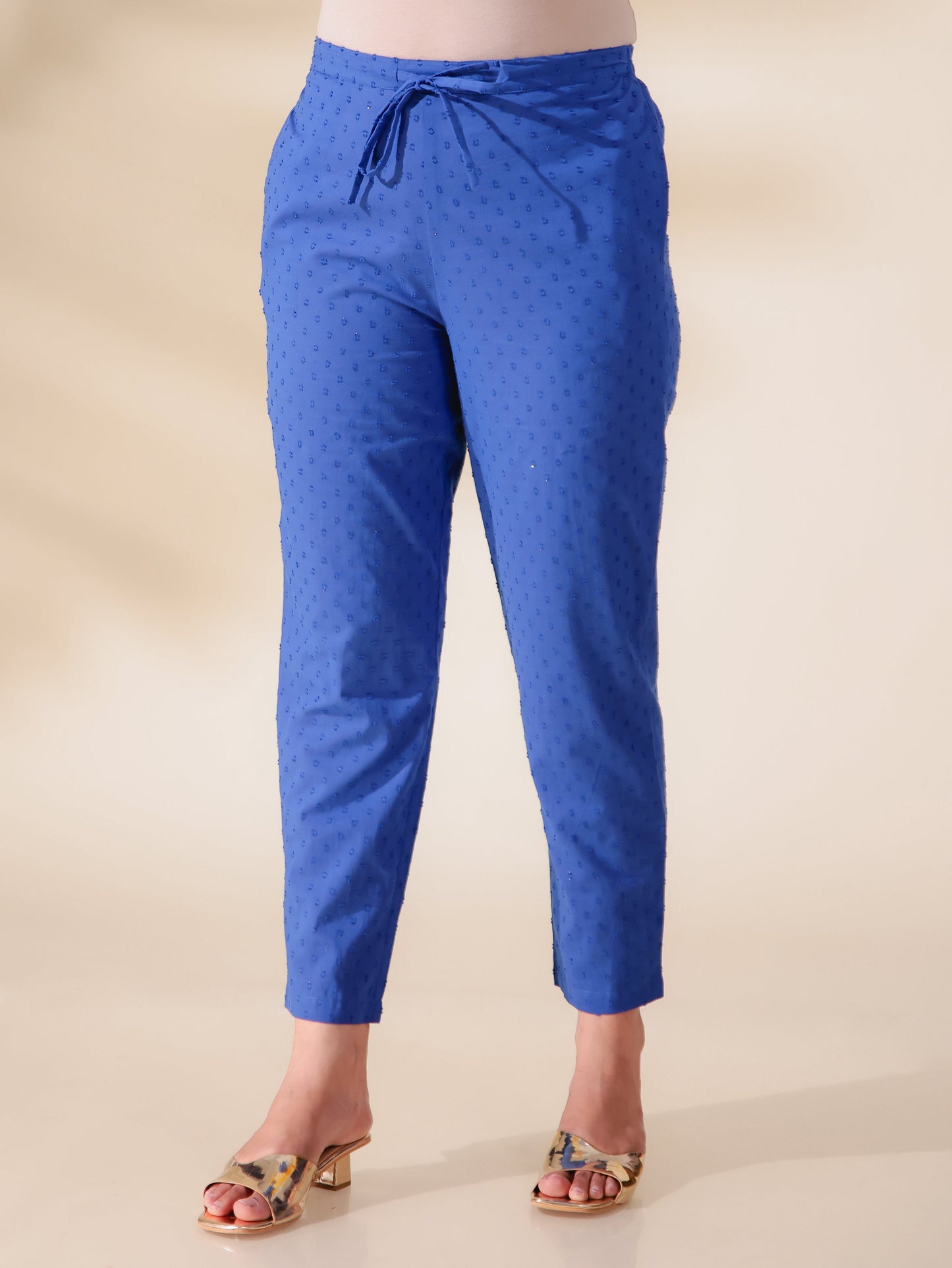 Textured Cotton Woven Design Pant