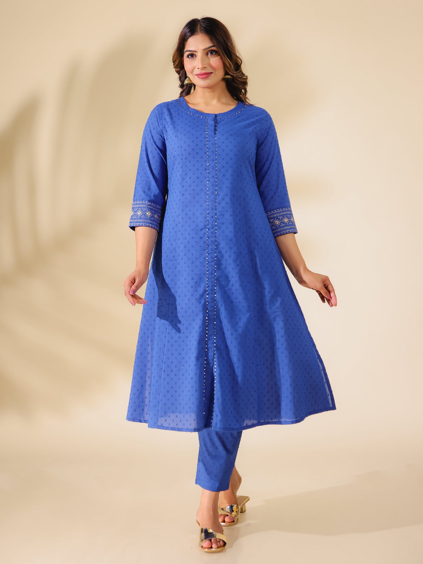 Textured Cotton Woven Design Kurta