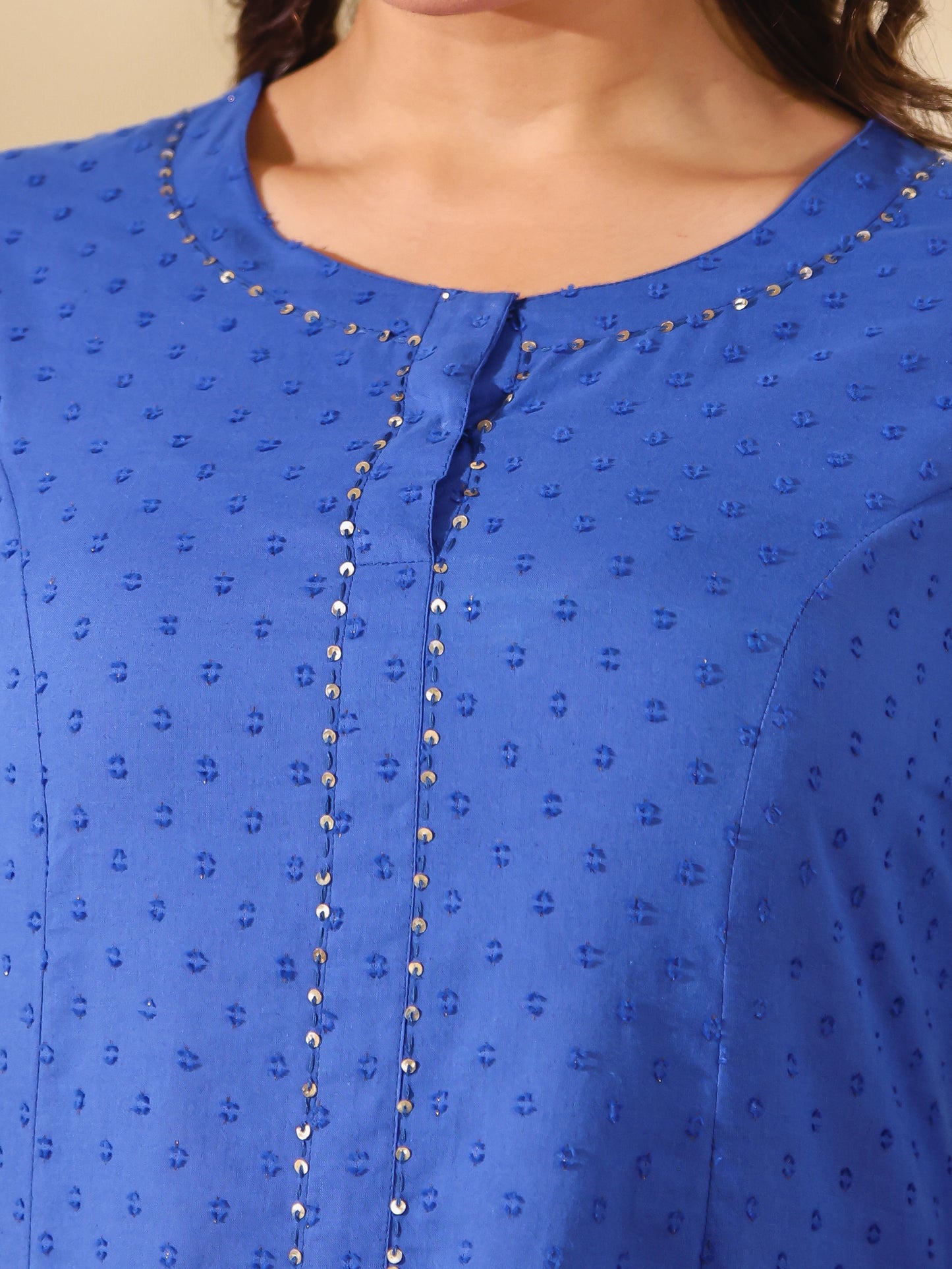 Textured Cotton Woven Design Kurta