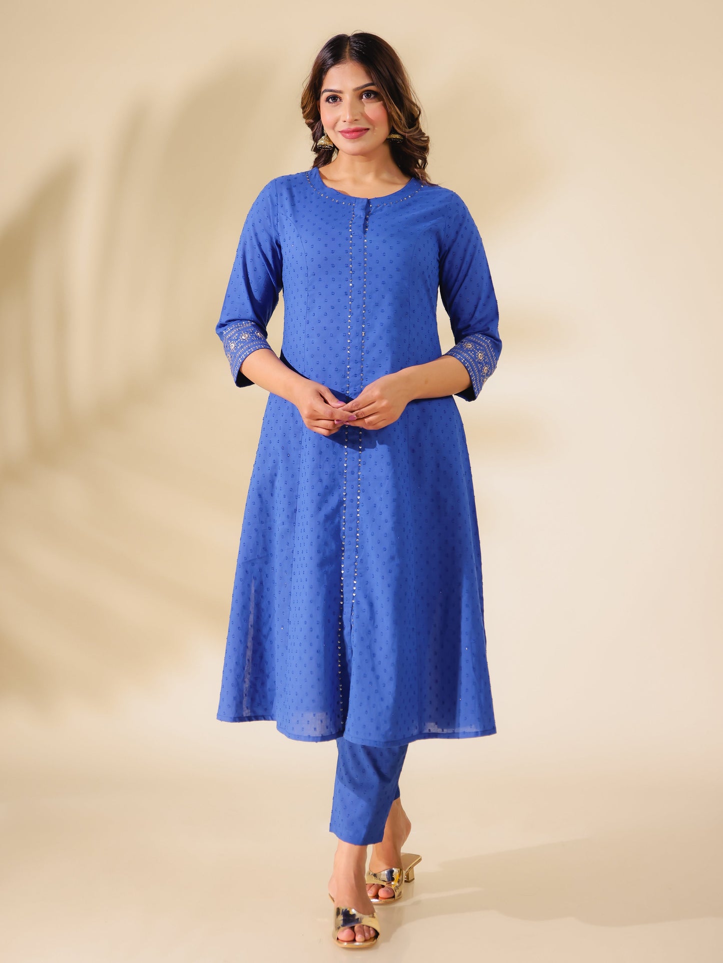 Textured Cotton Woven Design Kurta