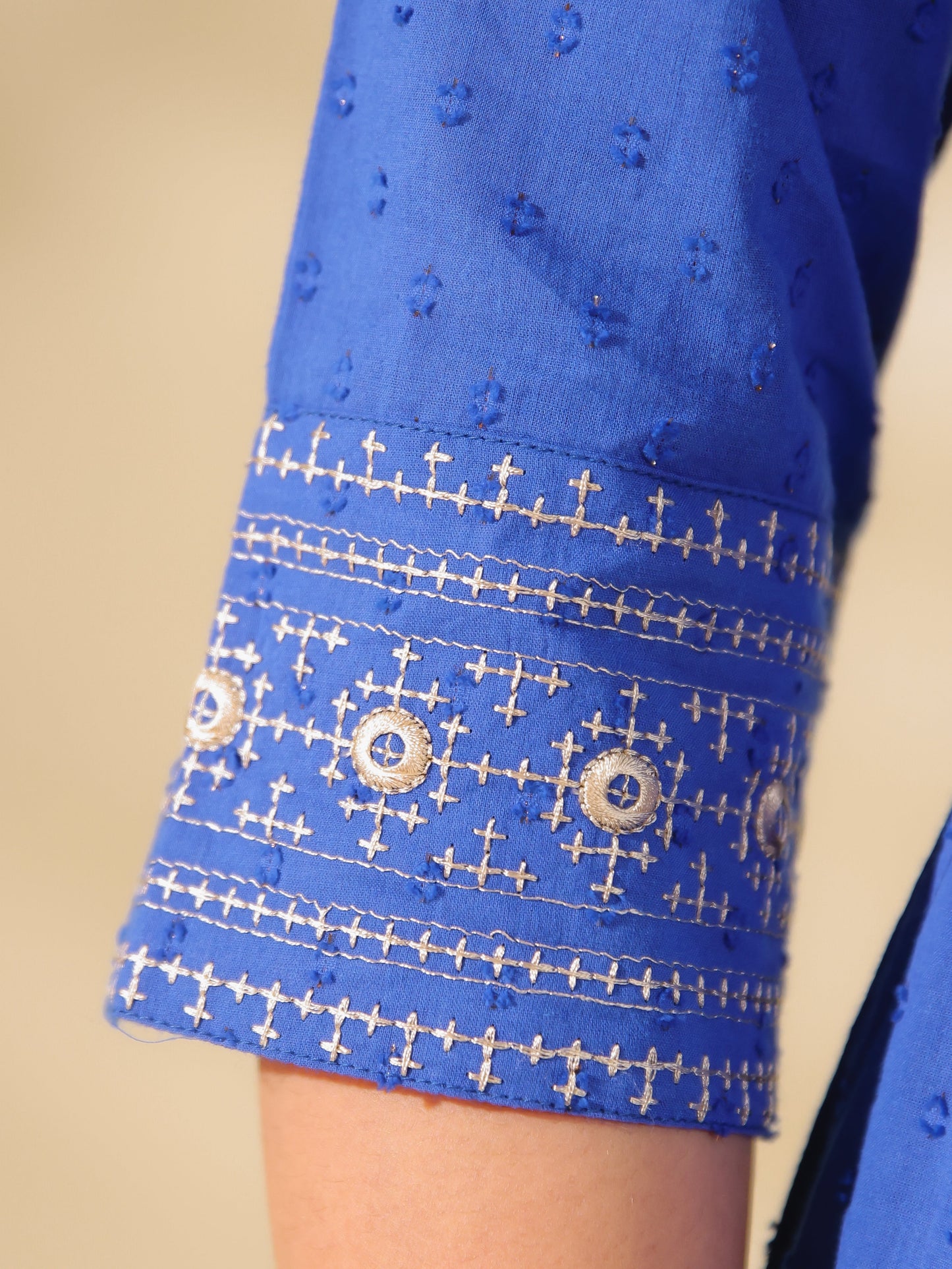 Textured Cotton Woven Design Kurta