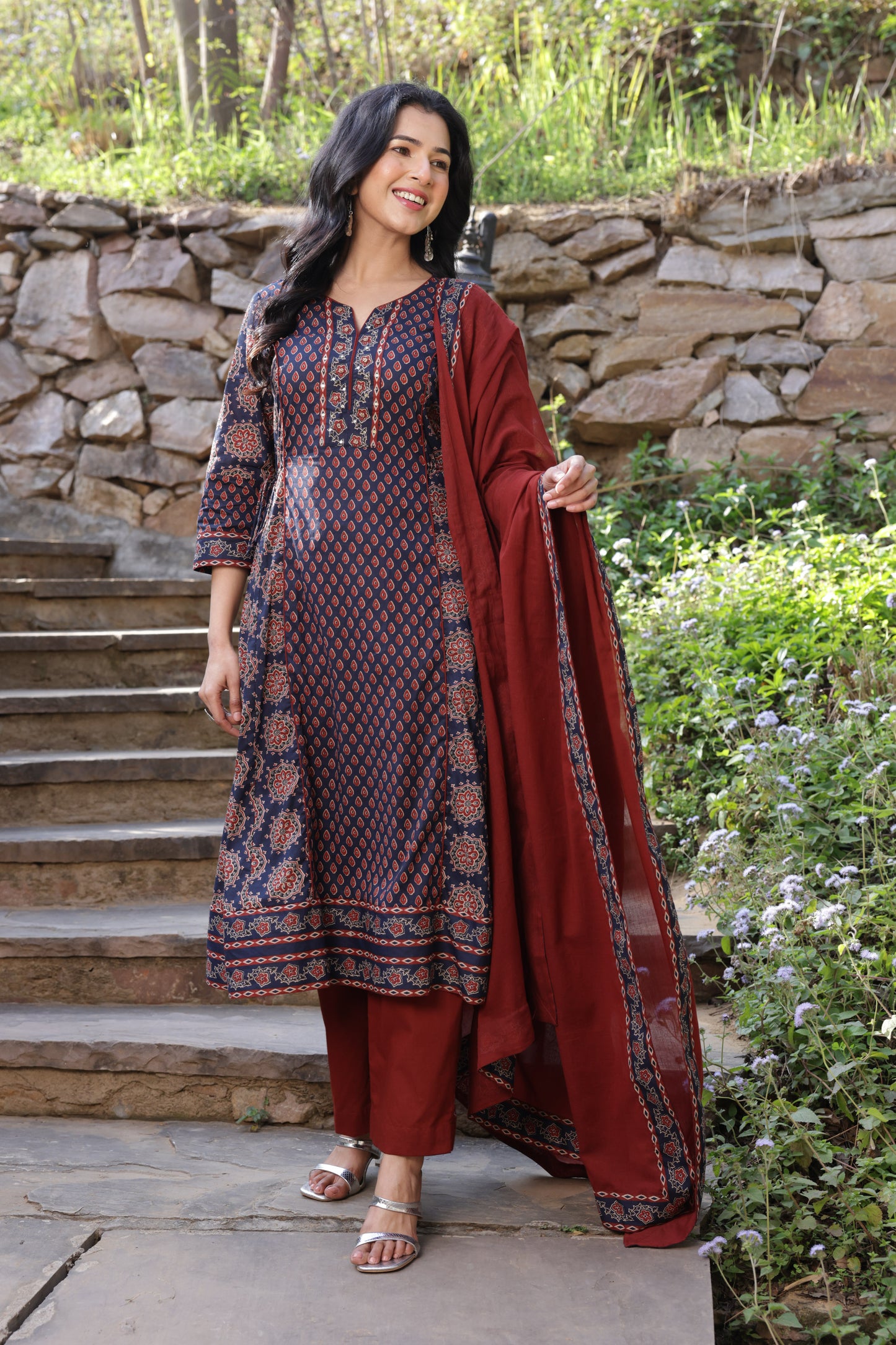 Chiffon Solid Brown Dupatta
