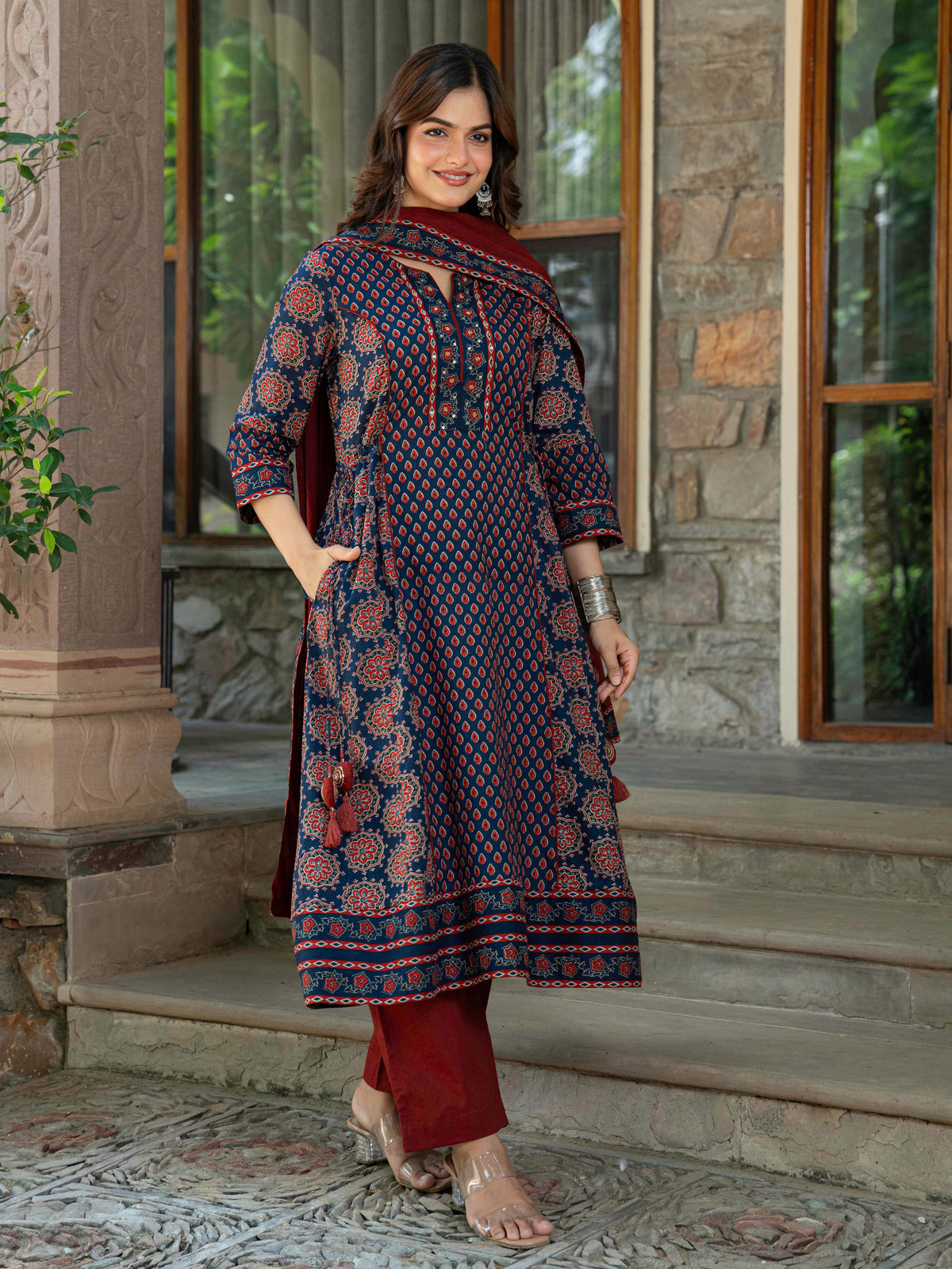 Chiffon Solid Brown Dupatta