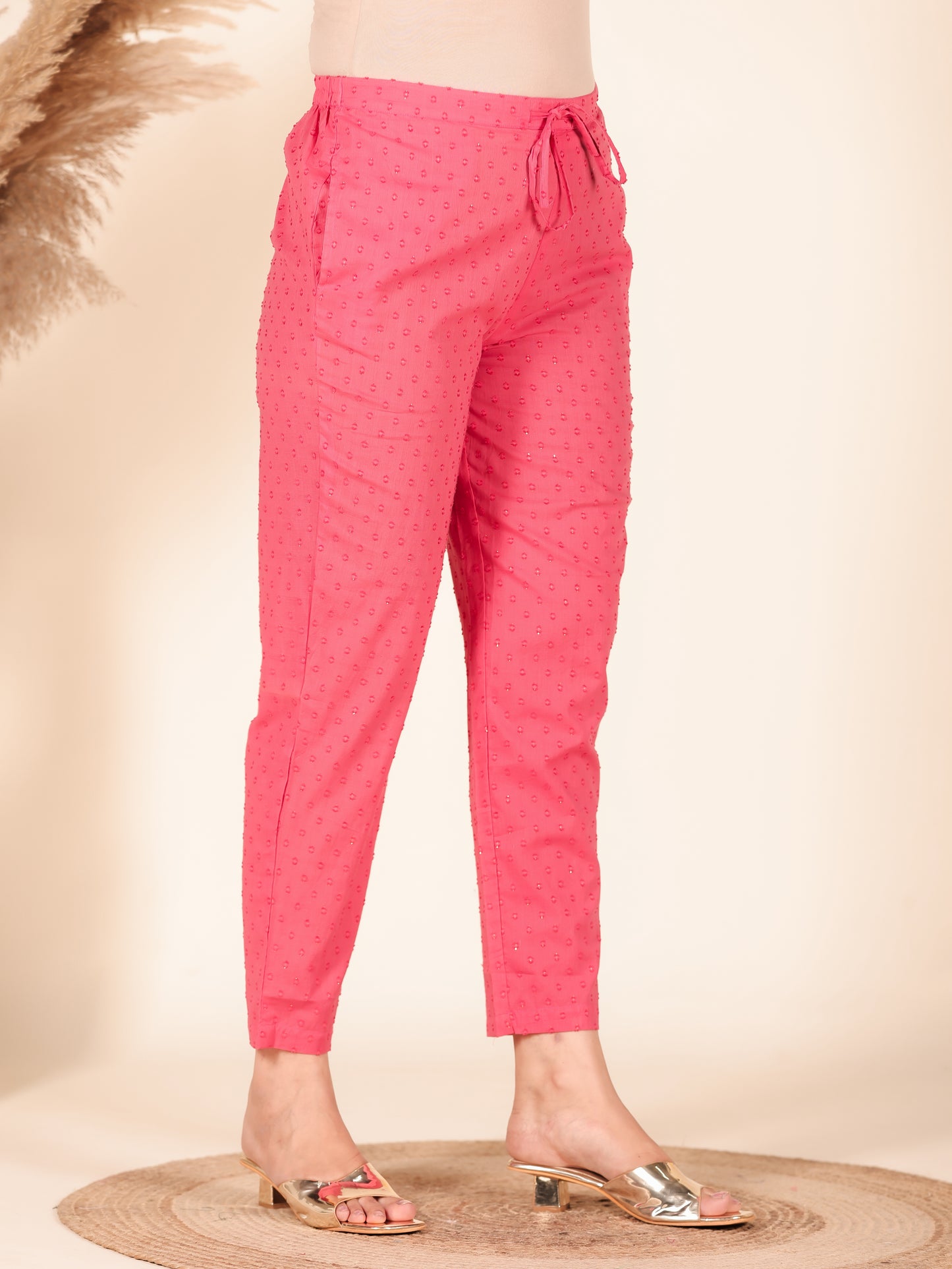 Textured Cotton Woven Design Pant