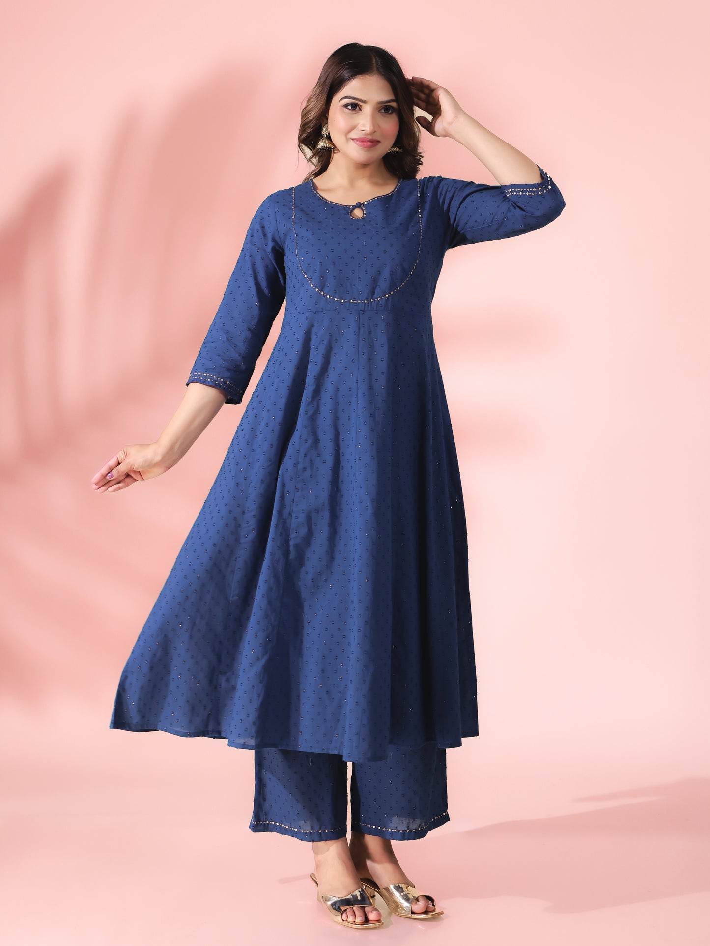 Textured Cotton Woven Design Kurta