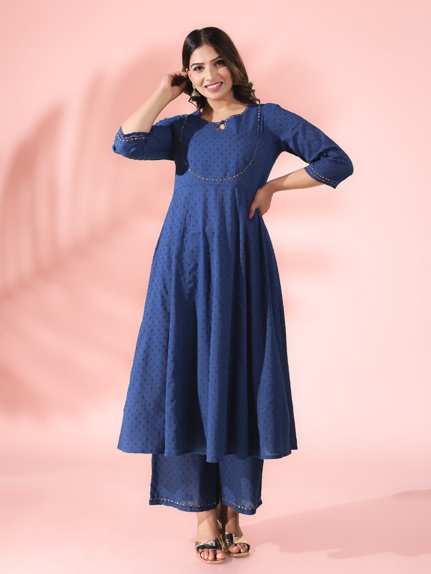 Textured Cotton Woven Design Kurta