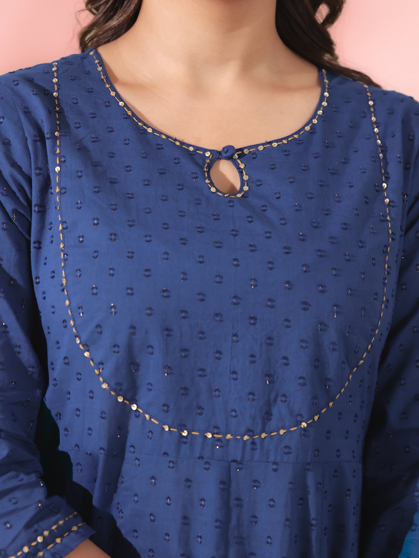 Textured Cotton Woven Design Kurta