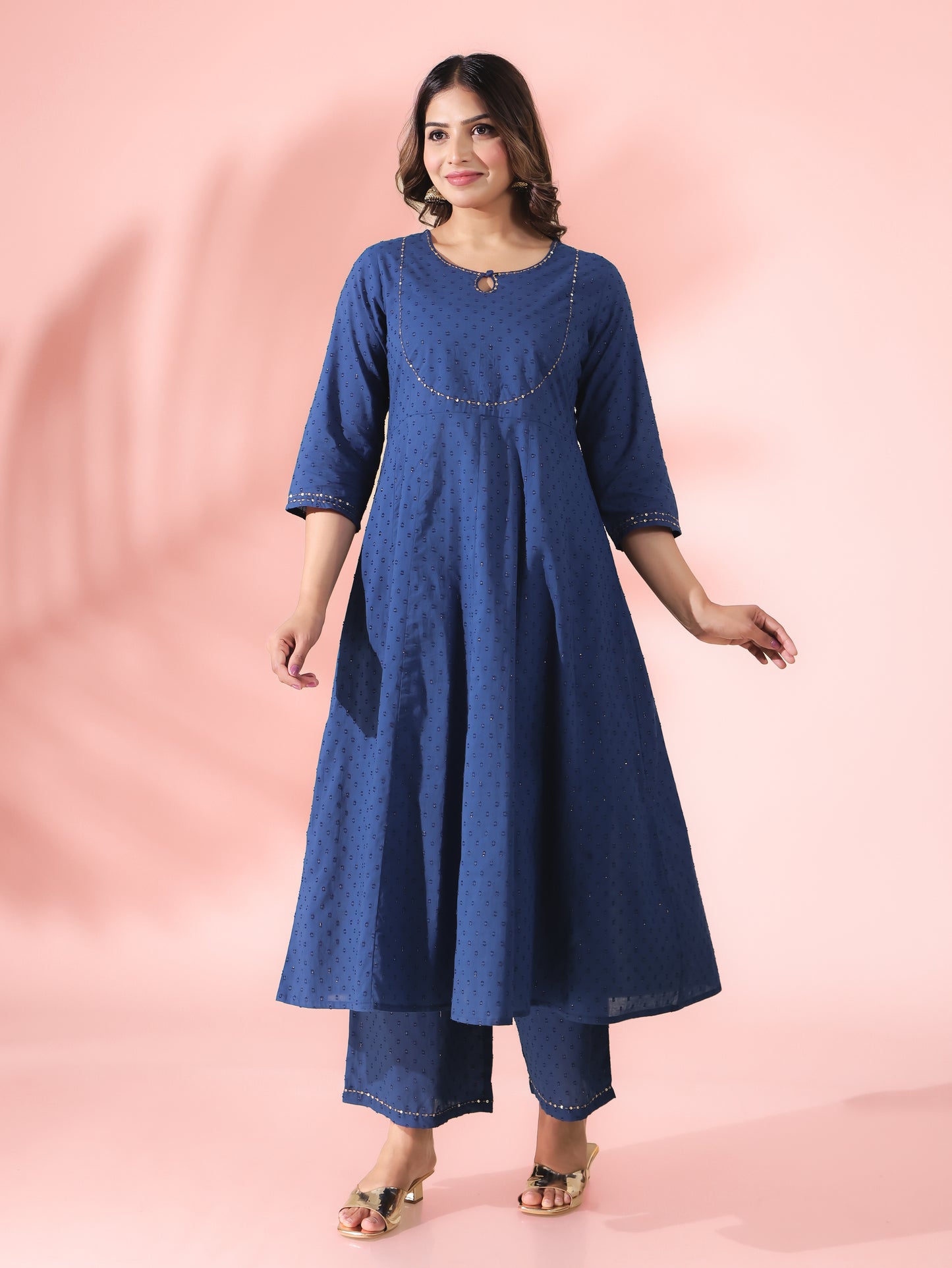 Textured Cotton Woven Design Kurta