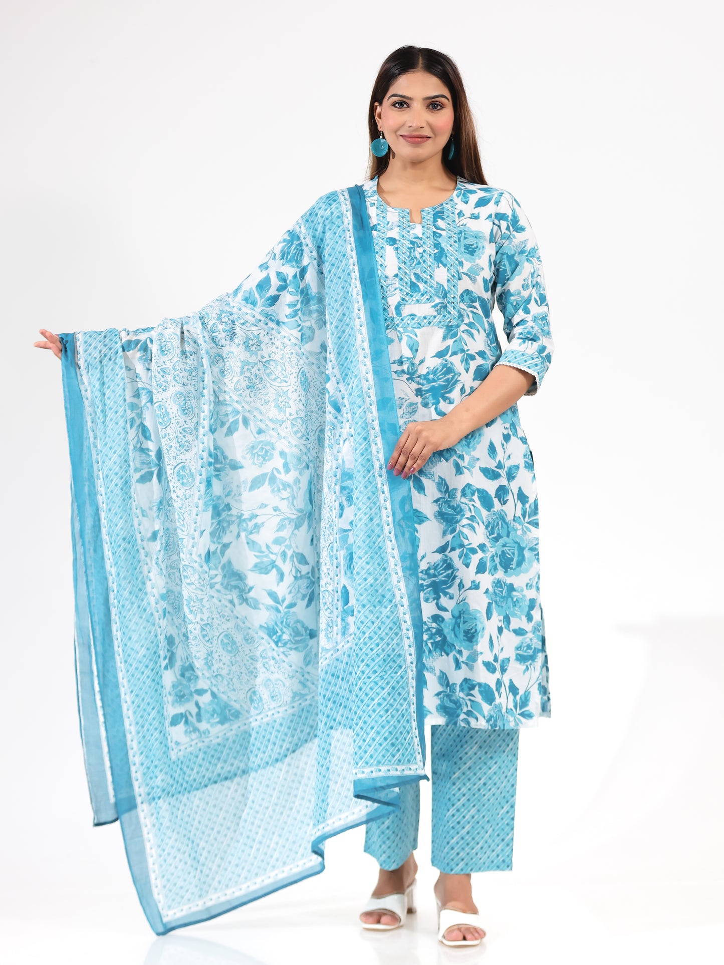 Voile Cotton Abstract Dupatta