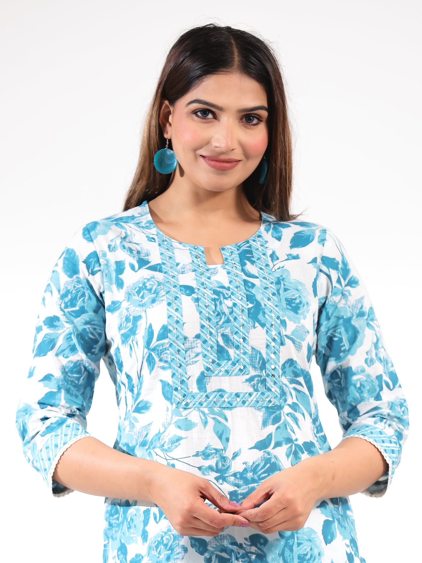 Soft Cotton Floral Kurta