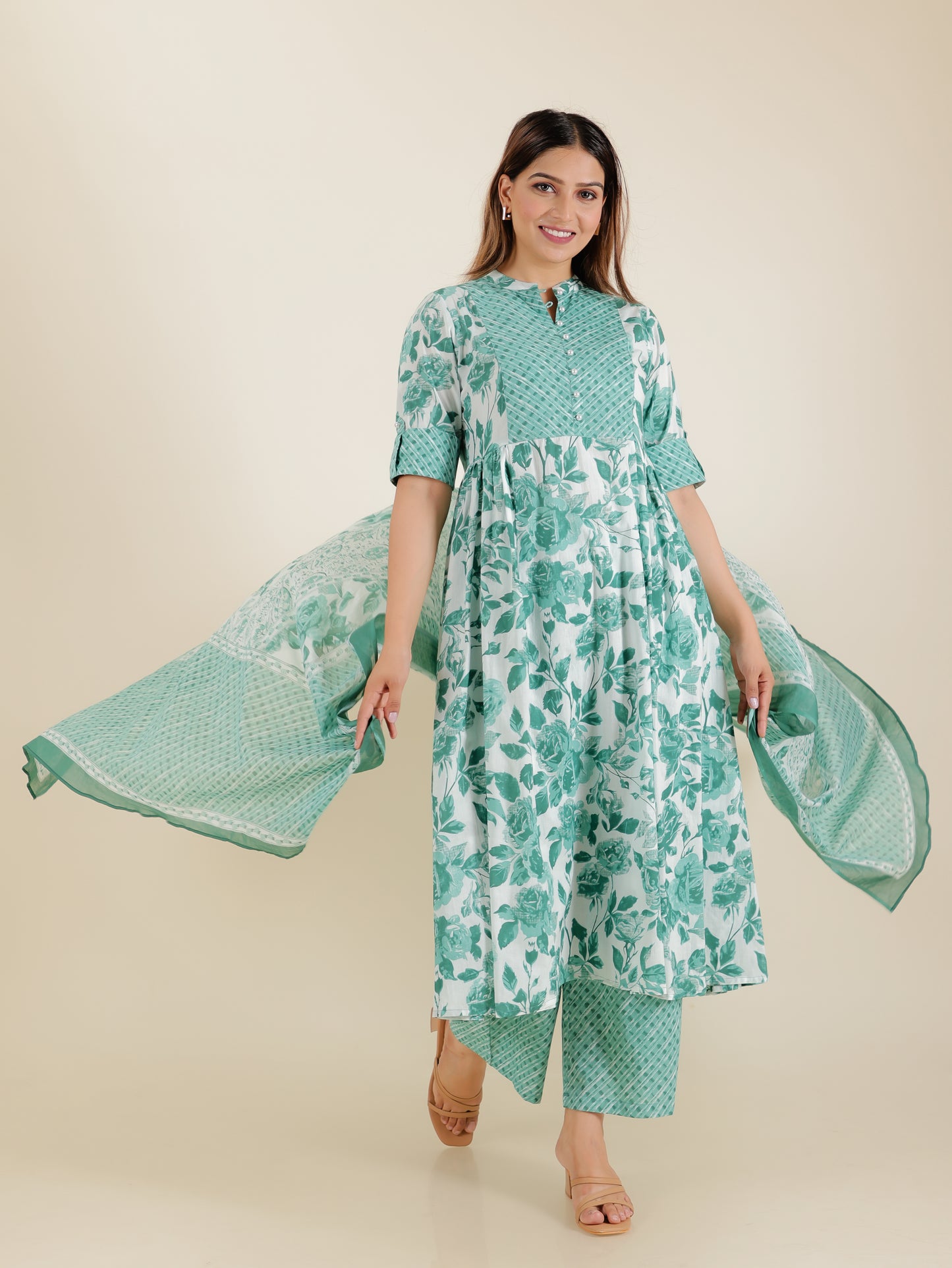 Soft Cotton Floral Kurta